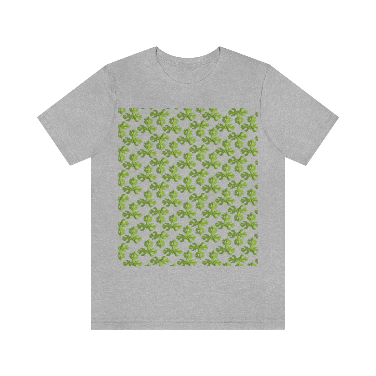 Parsley Pattern Essential Herbs Pattern Vegan Texture Unisex Jersey Short Sleeve T-Shirt Ichaku [Perfect Gifts Selection]