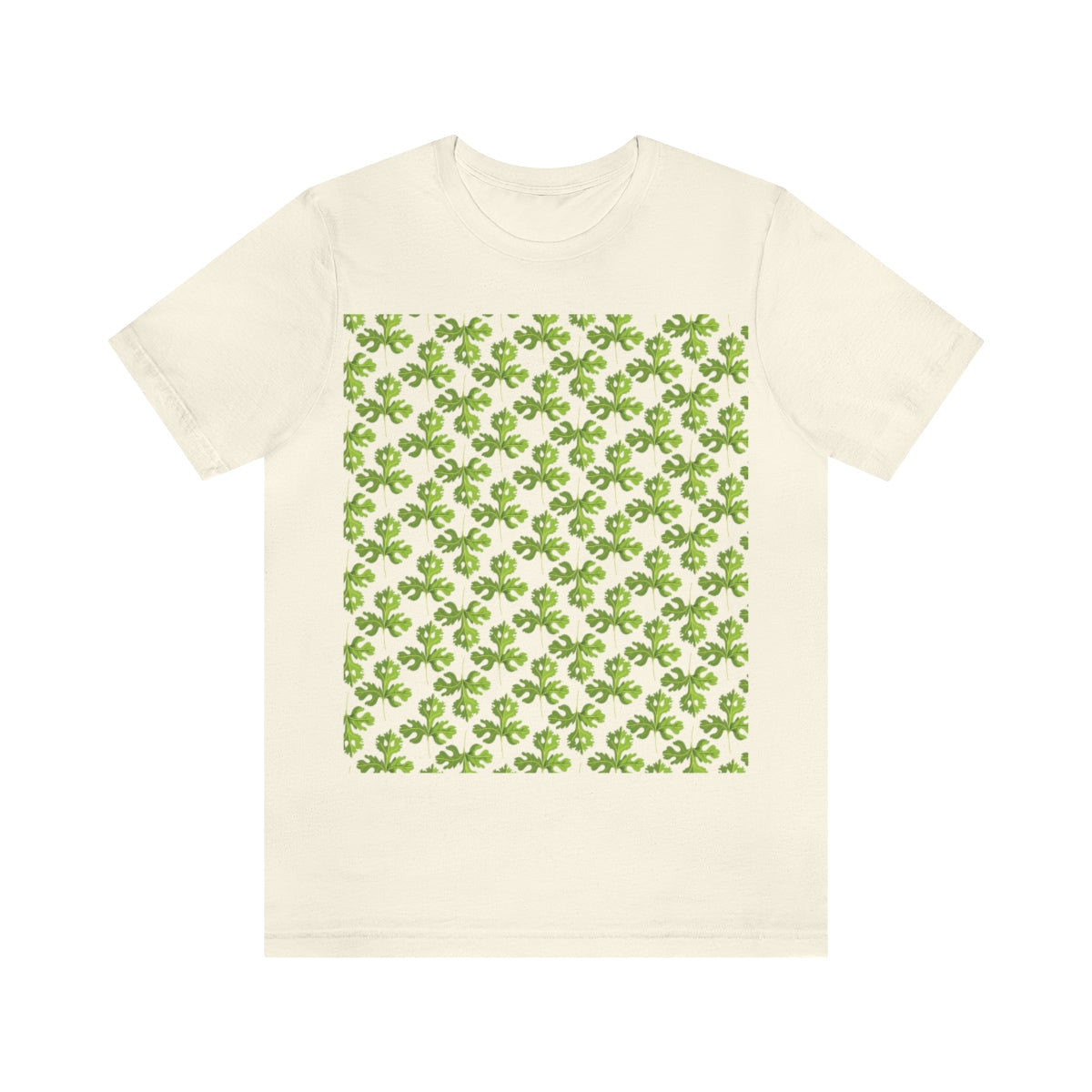 Parsley Pattern Essential Herbs Pattern Vegan Texture Unisex Jersey Short Sleeve T-Shirt Ichaku [Perfect Gifts Selection]