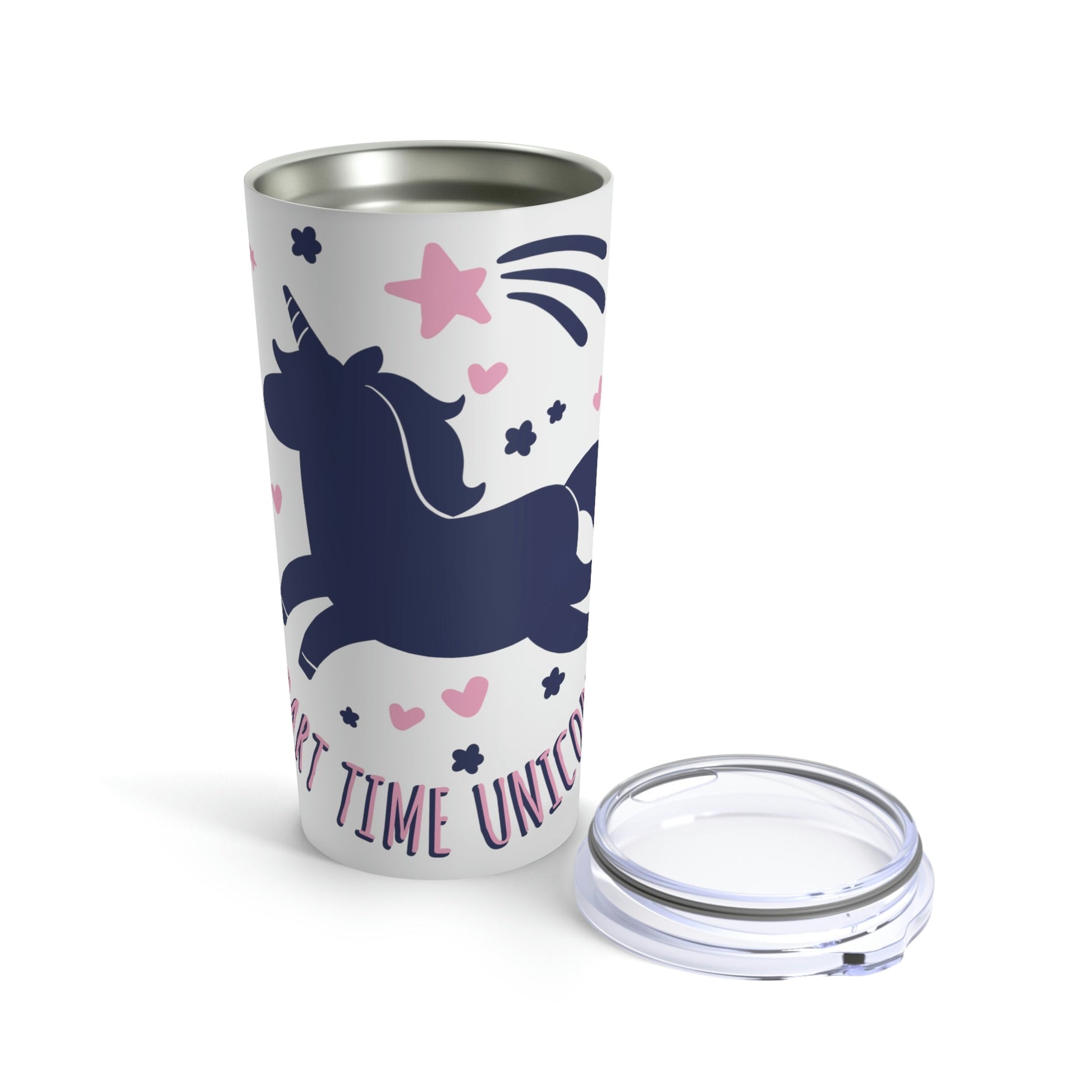 Part Time Job Unicorn Funny Work Sayings Stainless Steel Hot or Cold Vacuum Tumbler 20oz Ichaku [Perfect Gifts Selection]