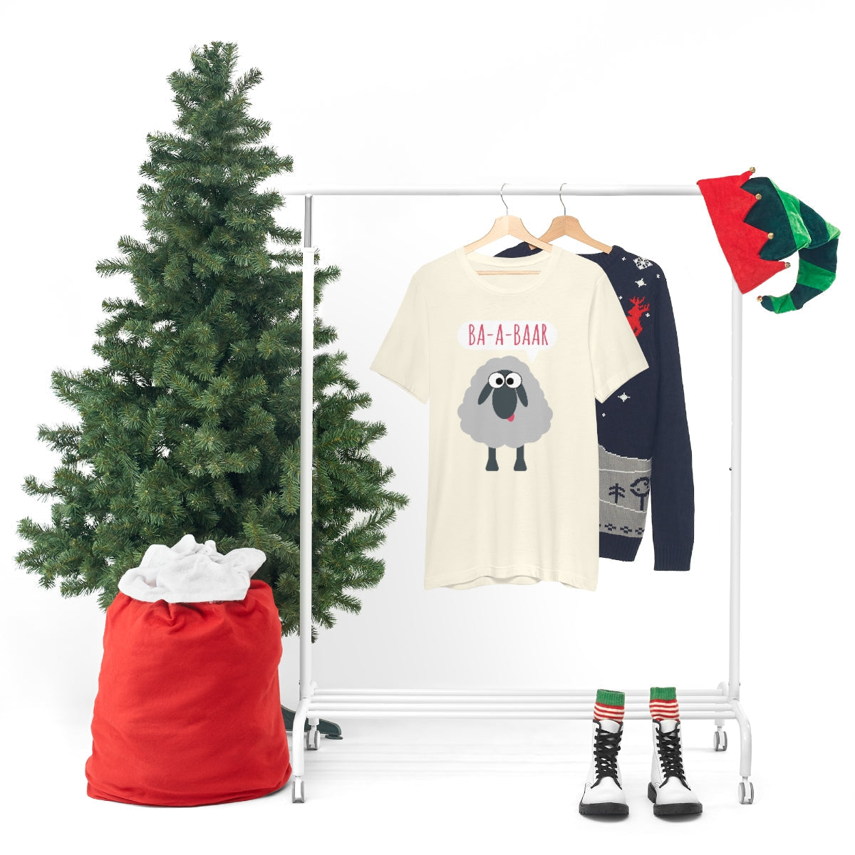 Party Holiday Sheep Bar Alcohol Lovers Unisex Jersey Short Sleeve T-Shirt Ichaku [Perfect Gifts Selection]