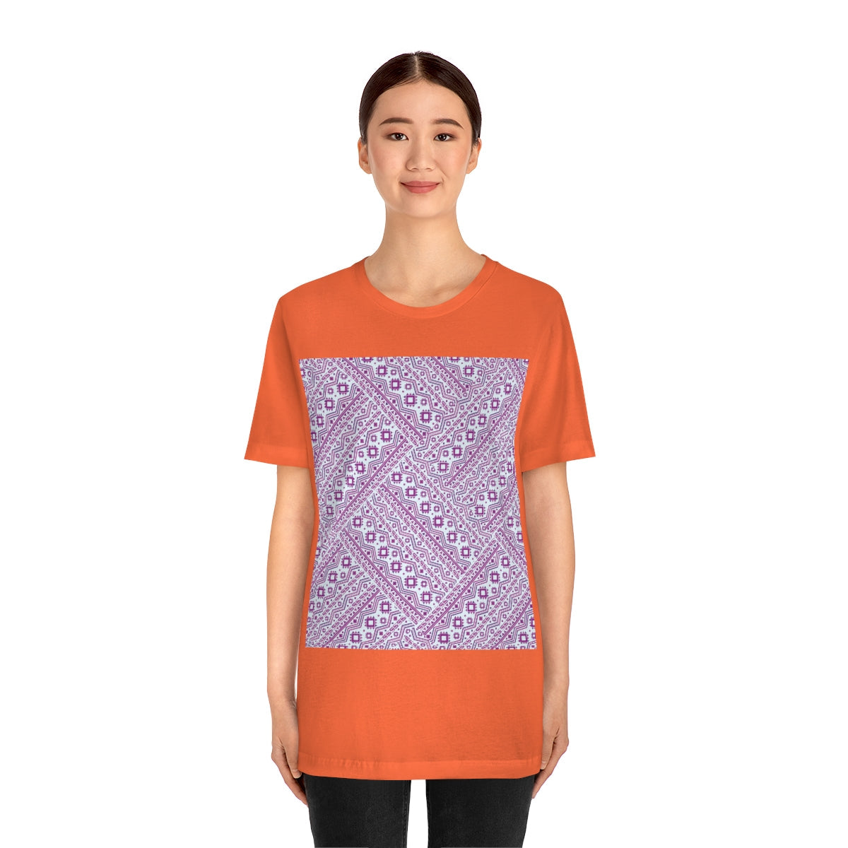 Patchwork Abstract Graphic Geometric Pattern Unisex Jersey Short Sleeve T-Shirt Ichaku [Perfect Gifts Selection]