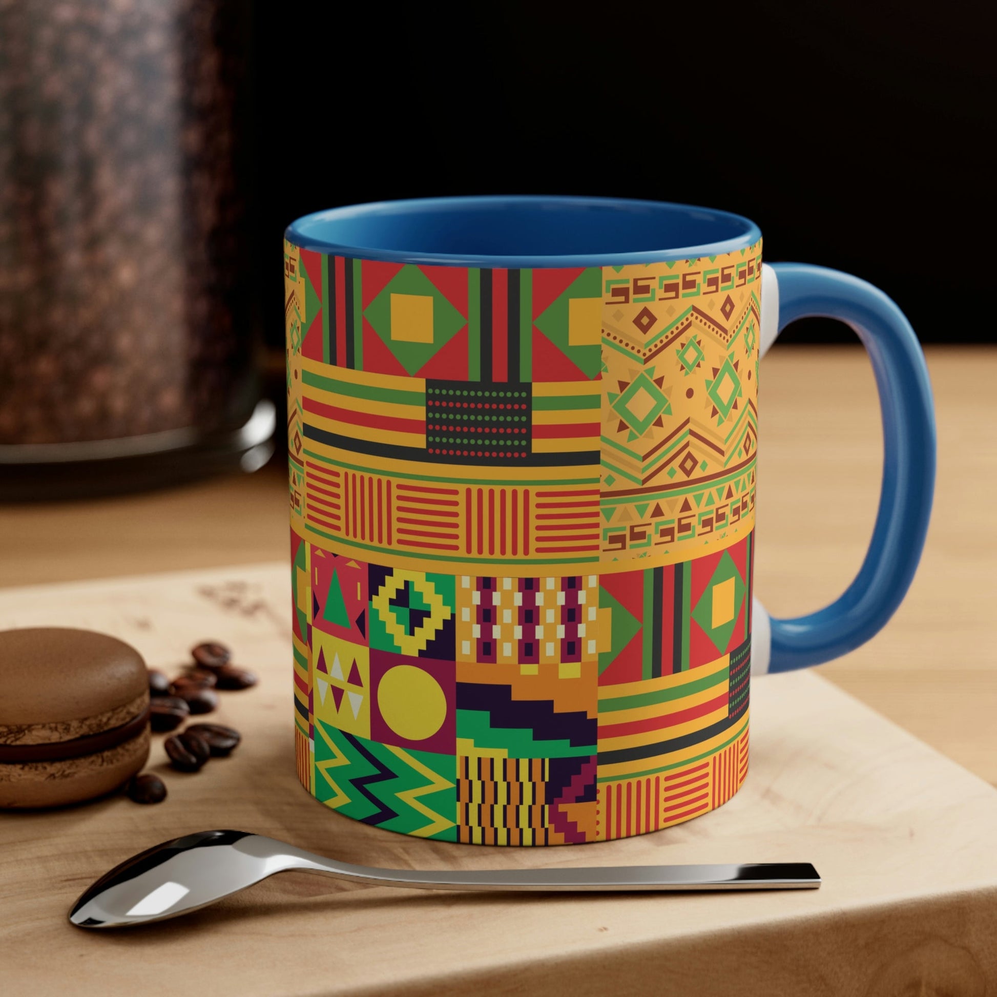 Patchwork Pattern Quilting Abstract Traditional Design Classic Accent Coffee Mug 11oz Ichaku [Perfect Gifts Selection]