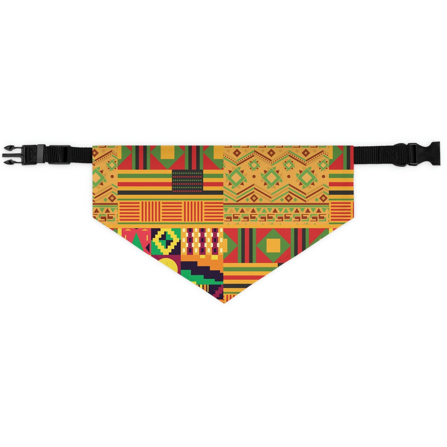 Patchwork Pattern Quilting Abstract Traditional Design Pet Bandana Collar Ichaku [Perfect Gifts Selection]
