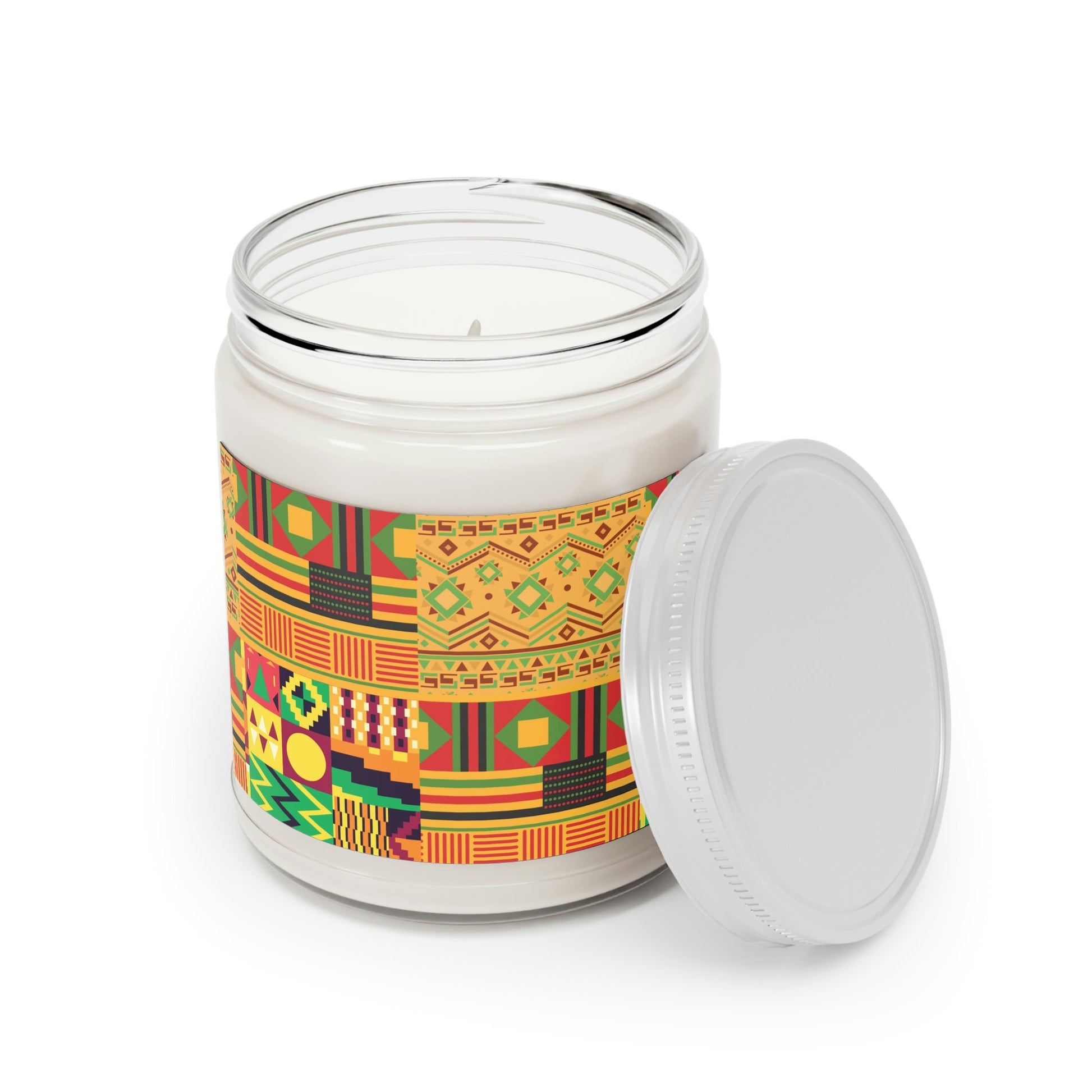 Patchwork Pattern Quilting Abstract Traditional Design Scented Candle Up to 60hSoy Wax 9oz Ichaku [Perfect Gifts Selection]