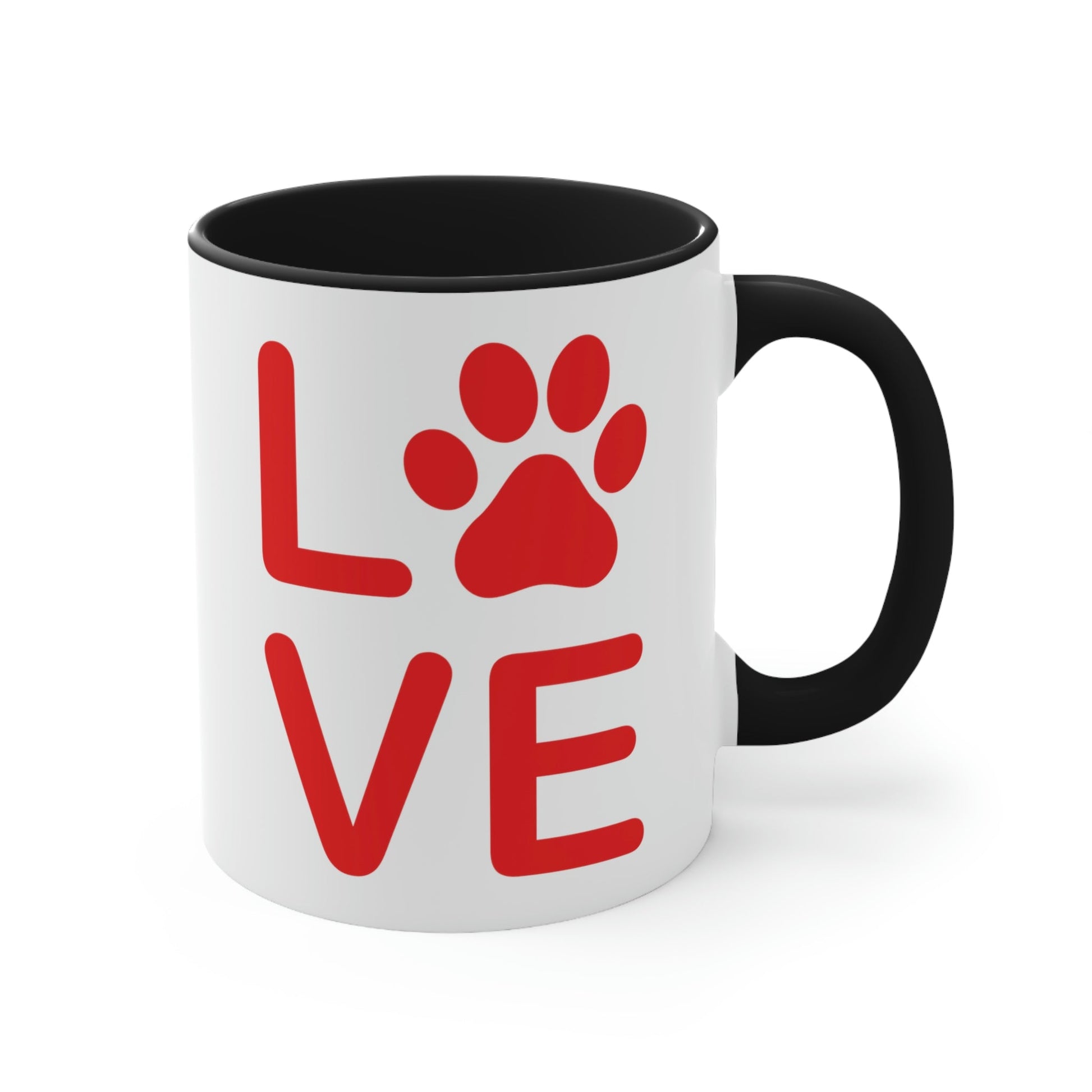 Paw Print Love Funny Cats Memes Accent Coffee Mug 11oz Ichaku [Perfect Gifts Selection]