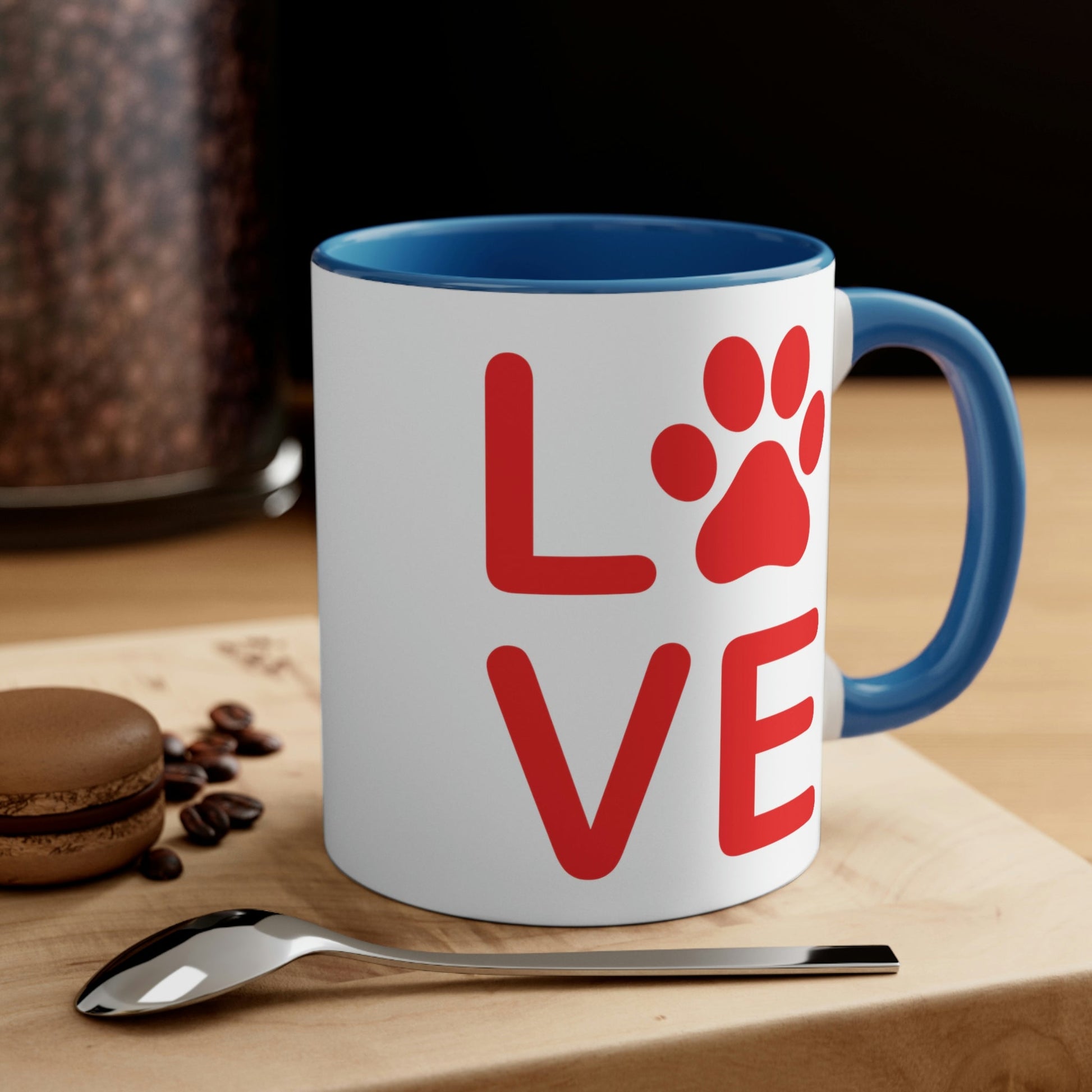 Paw Print Love Funny Cats Memes Accent Coffee Mug 11oz Ichaku [Perfect Gifts Selection]