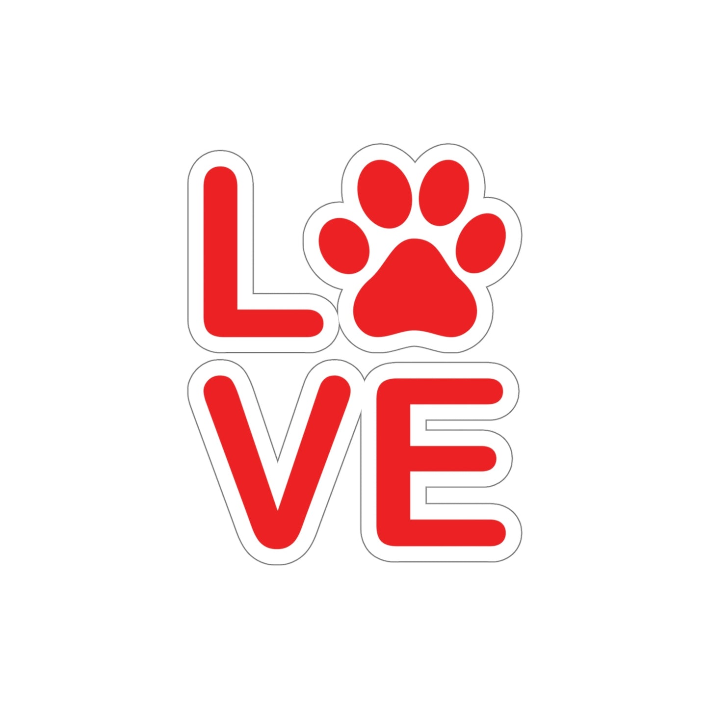 Paw Print Love Funny Cats Memes Unisex Die-Cut Sticker Ichaku [Perfect Gifts Selection]