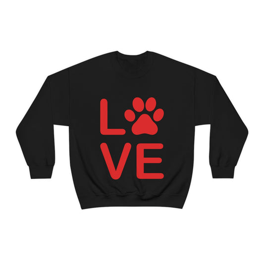 Paw Print Love Funny Cats Memes Unisex Heavy Blend™ Crewneck Sweatshirt Ichaku [Perfect Gifts Selection]