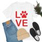 Paw Print Love Funny Cats Memes Unisex Jersey Short Sleeve T-Shirt Ichaku [Perfect Gifts Selection]