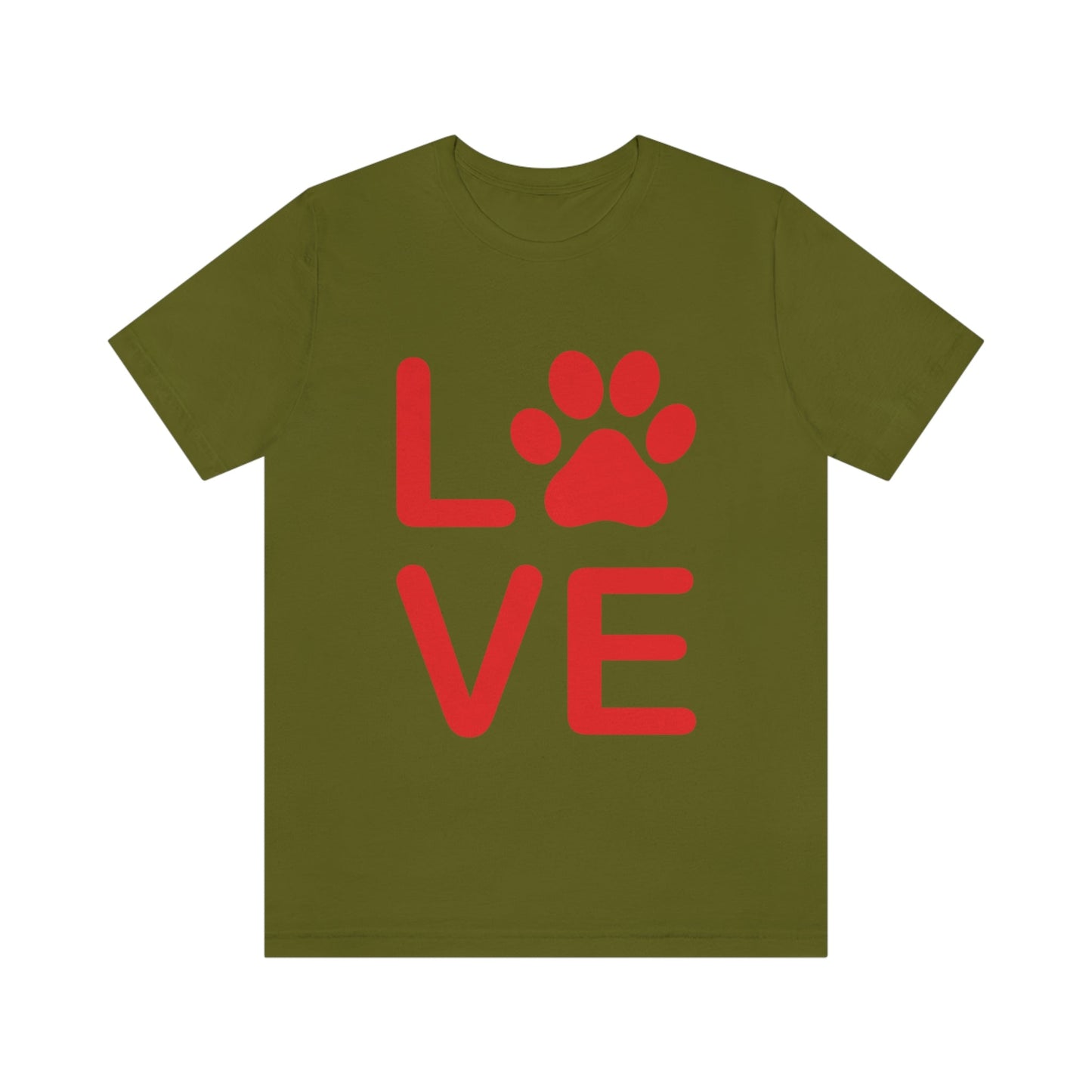 Paw Print Love Funny Cats Memes Unisex Jersey Short Sleeve T-Shirt Ichaku [Perfect Gifts Selection]