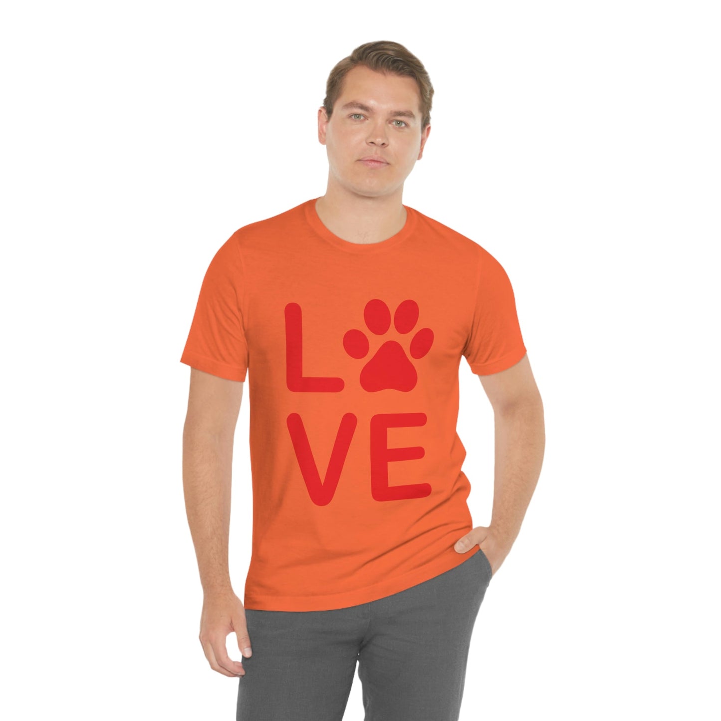 Paw Print Love Funny Cats Memes Unisex Jersey Short Sleeve T-Shirt Ichaku [Perfect Gifts Selection]