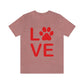 Paw Print Love Funny Cats Memes Unisex Jersey Short Sleeve T-Shirt Ichaku [Perfect Gifts Selection]