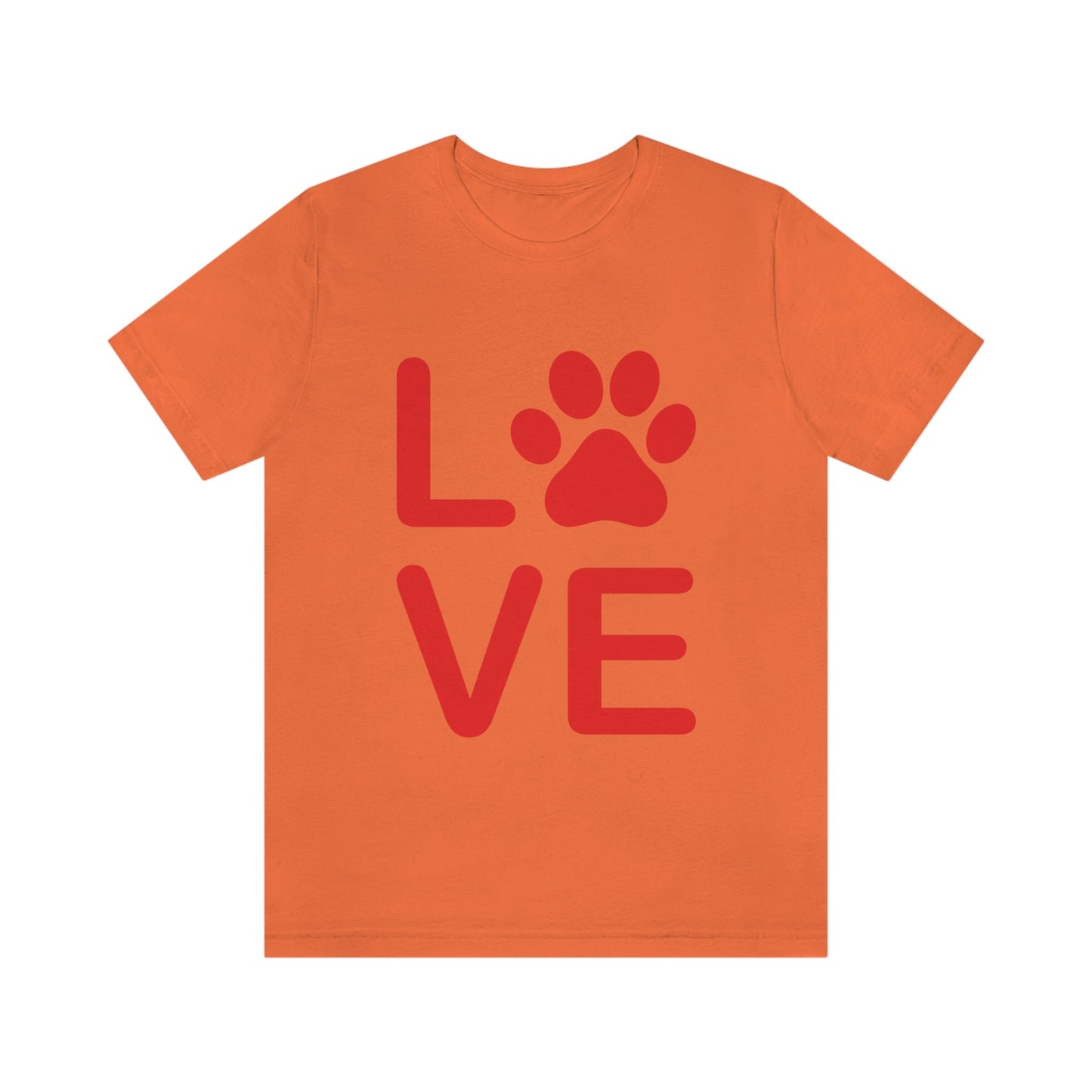 Paw Print Love Funny Cats Memes Unisex Jersey Short Sleeve T-Shirt Ichaku [Perfect Gifts Selection]