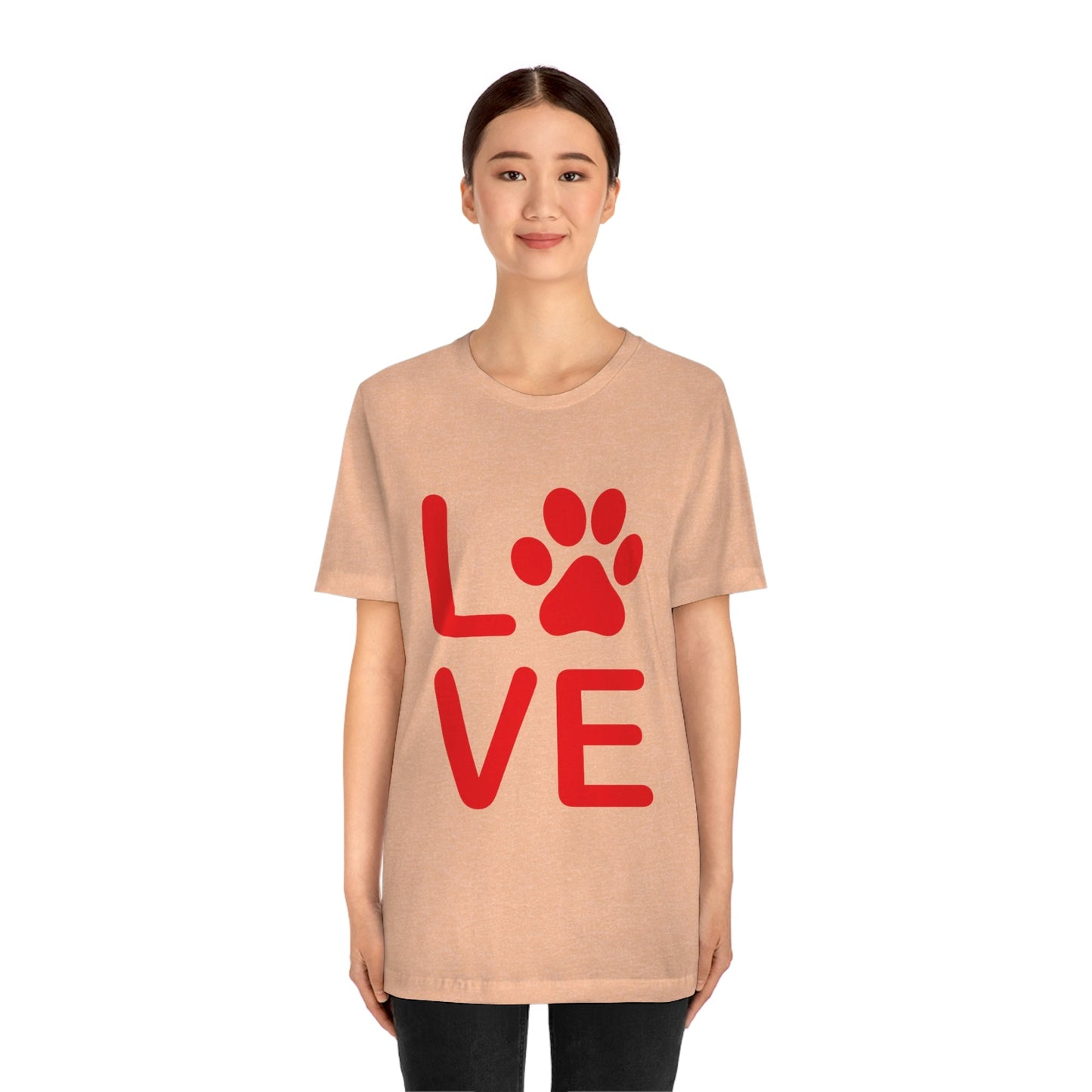 Paw Print Love Funny Cats Memes Unisex Jersey Short Sleeve T-Shirt Ichaku [Perfect Gifts Selection]