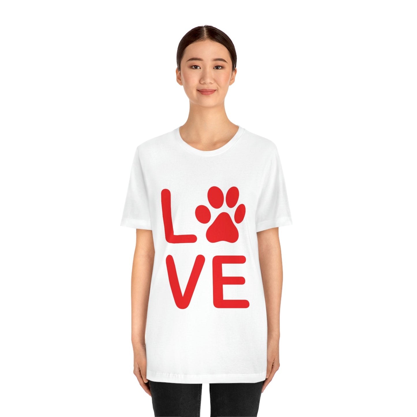 Paw Print Love Funny Cats Memes Unisex Jersey Short Sleeve T-Shirt Ichaku [Perfect Gifts Selection]