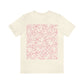 Peony Flower Pink Pattern Unisex Jersey Short Sleeve T-Shirt Ichaku [Perfect Gifts Selection]