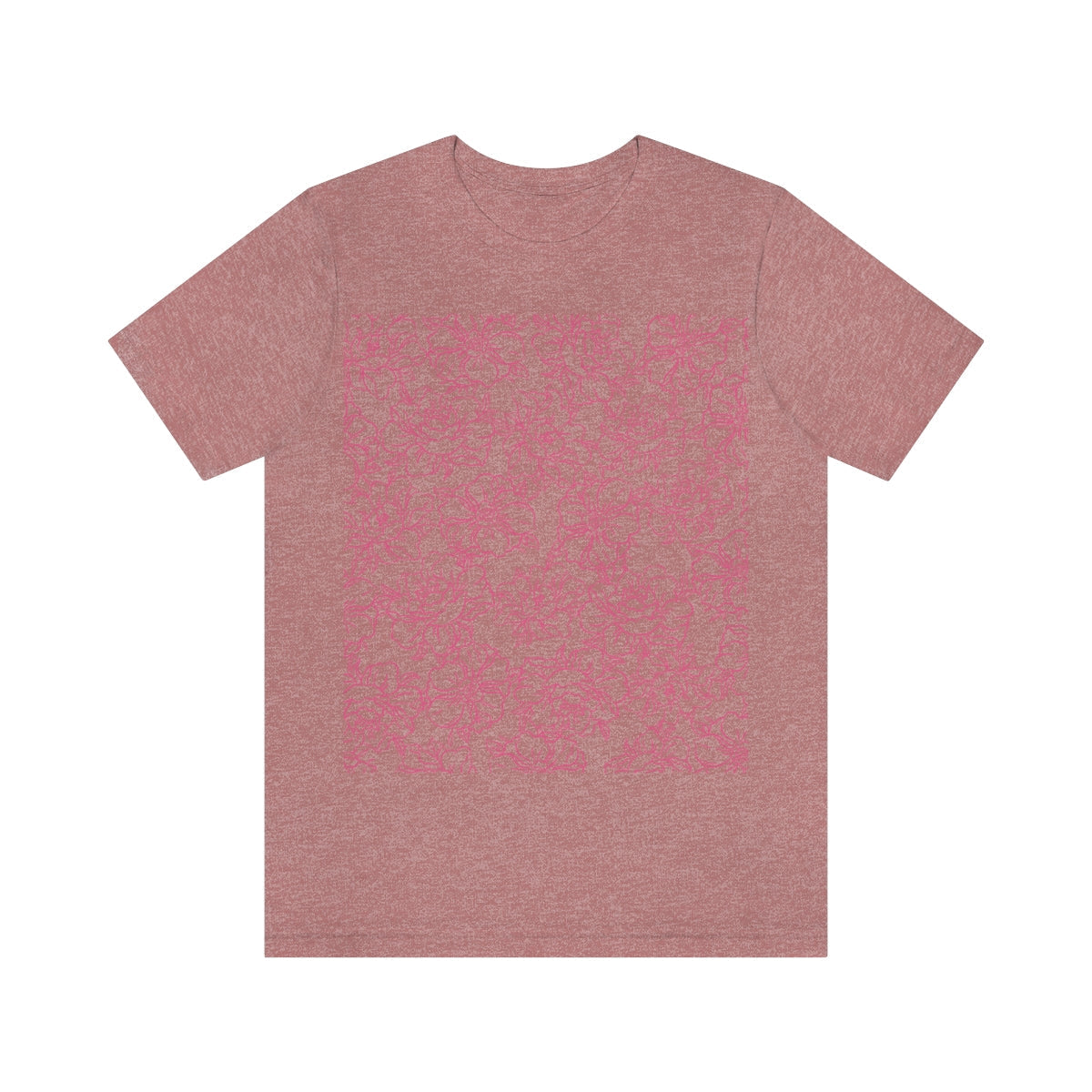 Peony Flower Pink Pattern Unisex Jersey Short Sleeve T-Shirt Ichaku [Perfect Gifts Selection]