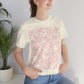 Peony Flower Pink Pattern Unisex Jersey Short Sleeve T-Shirt Ichaku [Perfect Gifts Selection]