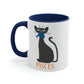 Pisces Cat Zodiac Sign Classic Accent Coffee Mug 11oz Ichaku [Perfect Gifts Selection]