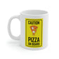 Pizza On board Funny Sign Valentines Quotes Ceramic Mug 11oz Ichaku [Perfect Gifts Selection]