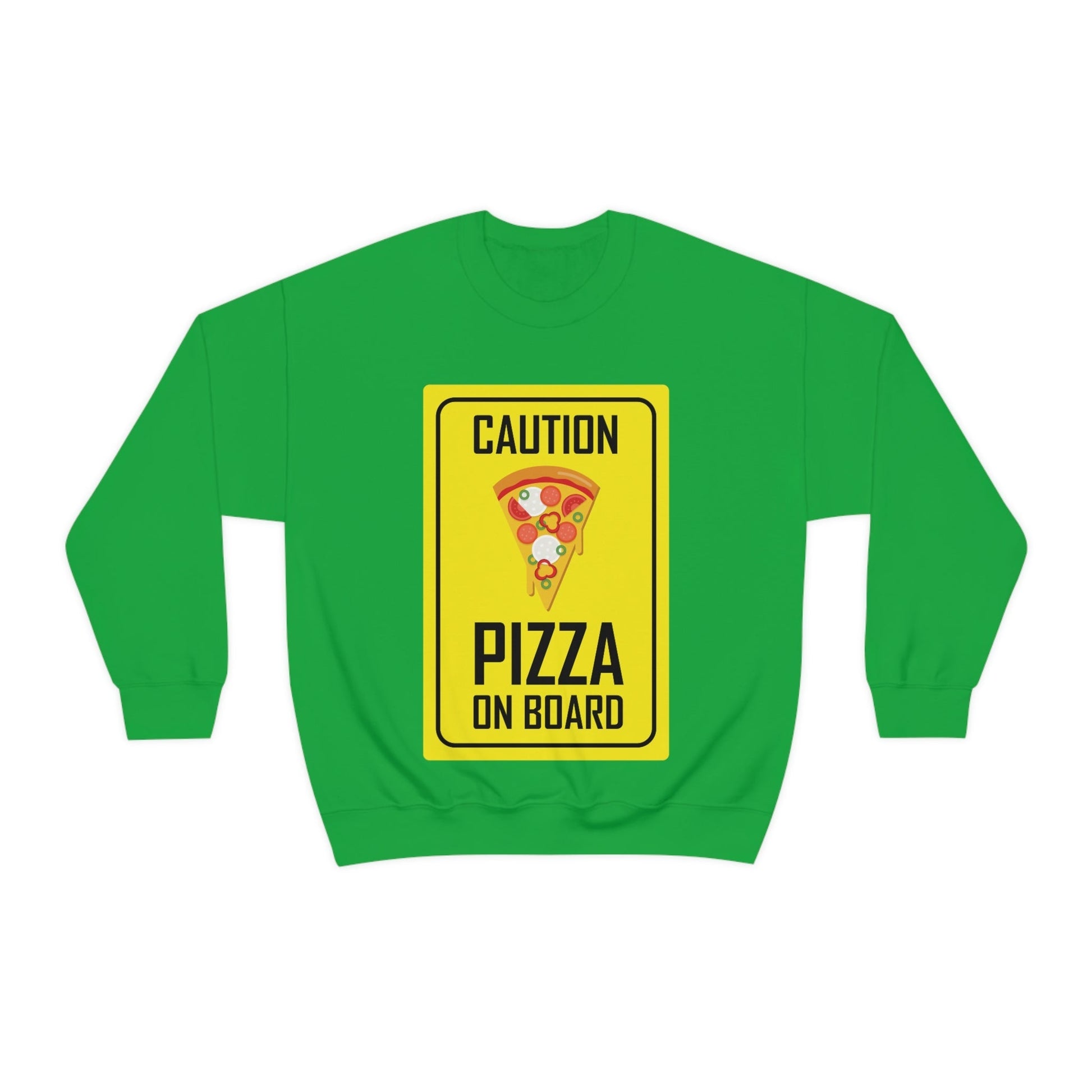 Pizza On board Funny Sign Valentines Quotes Unisex Heavy Blend™ Crewneck Sweatshirt Ichaku [Perfect Gifts Selection]