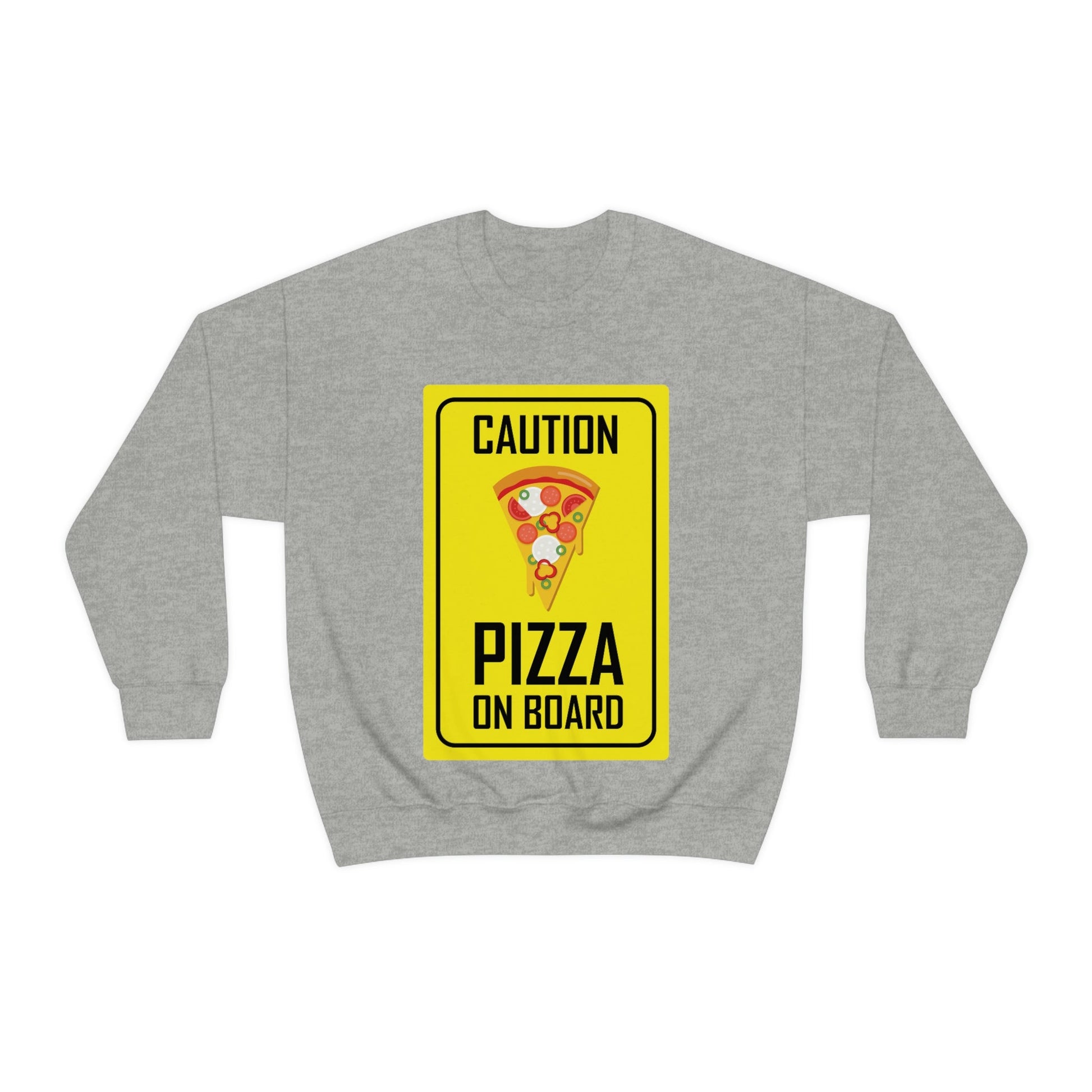 Pizza On board Funny Sign Valentines Quotes Unisex Heavy Blend™ Crewneck Sweatshirt Ichaku [Perfect Gifts Selection]