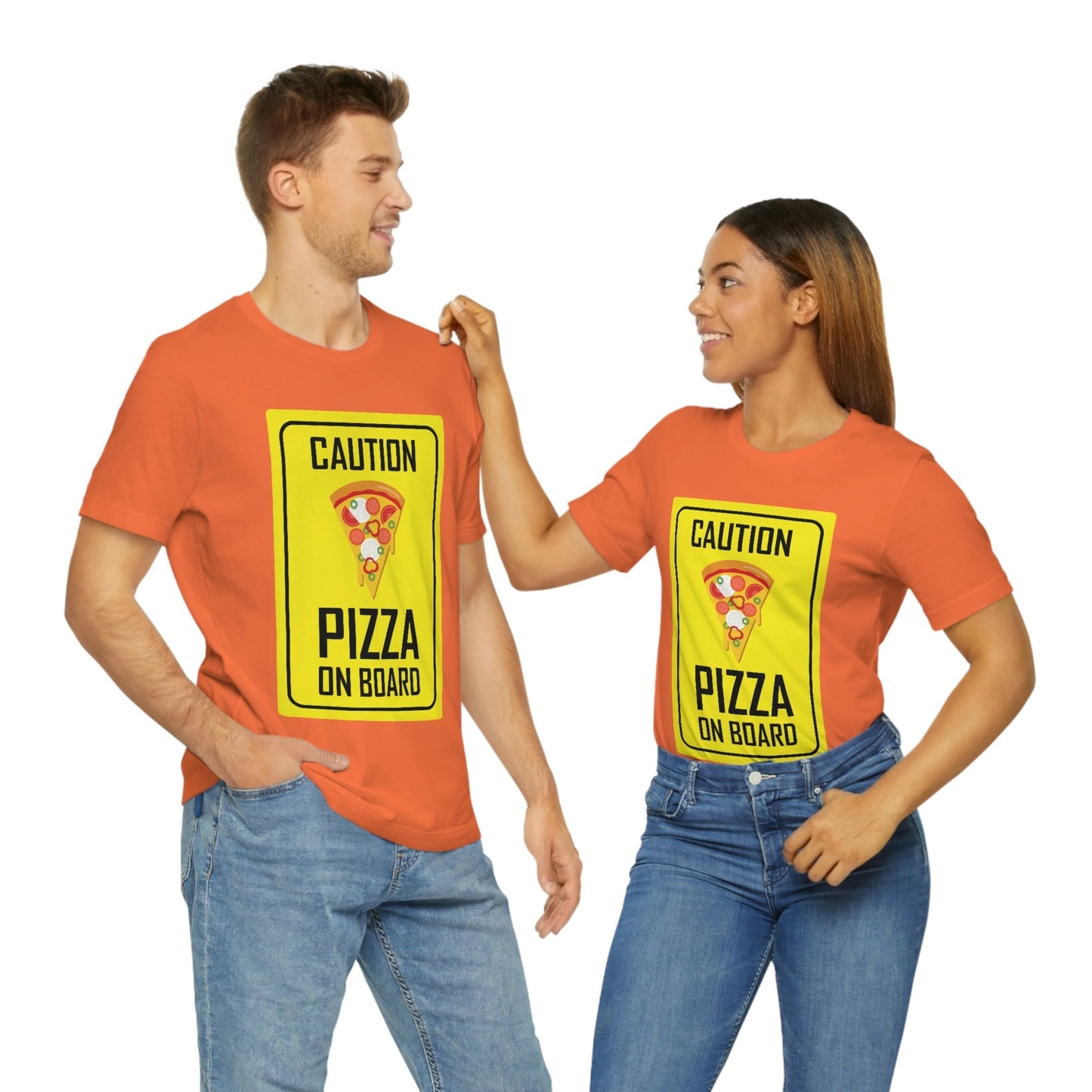 Pizza On board Funny Sign Valentines Quotes Unisex Jersey Short Sleeve T-Shirt Ichaku [Perfect Gifts Selection]