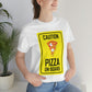 Pizza On board Funny Sign Valentines Quotes Unisex Jersey Short Sleeve T-Shirt Ichaku [Perfect Gifts Selection]