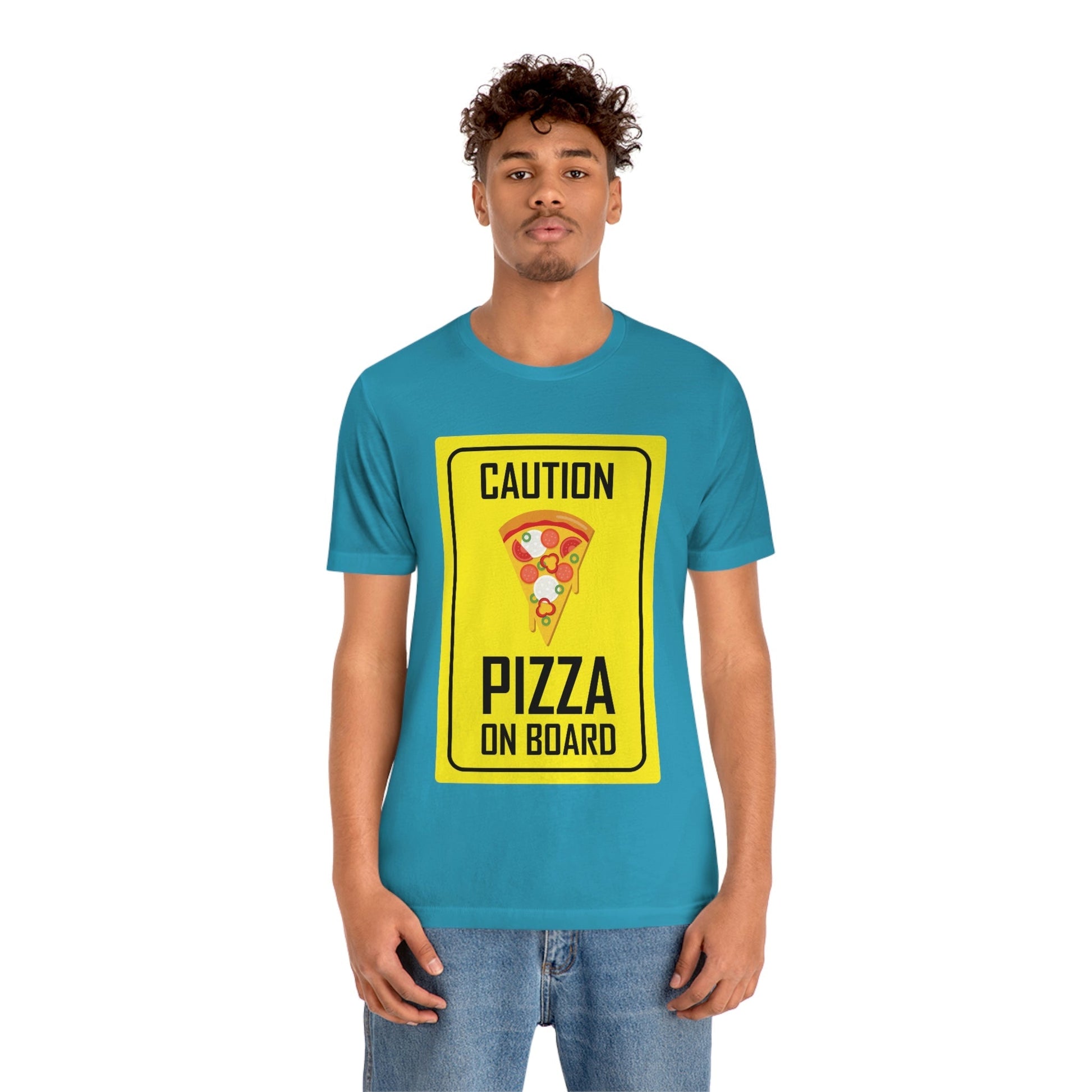 Pizza On board Funny Sign Valentines Quotes Unisex Jersey Short Sleeve T-Shirt Ichaku [Perfect Gifts Selection]