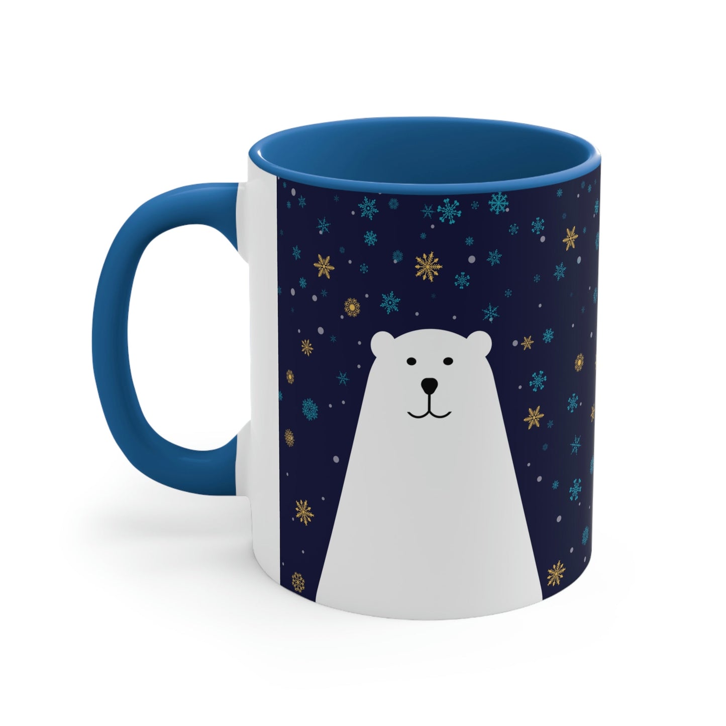 Polar Bear Arctic Art Accent Coffee Mug 11oz Ichaku [Perfect Gifts Selection]