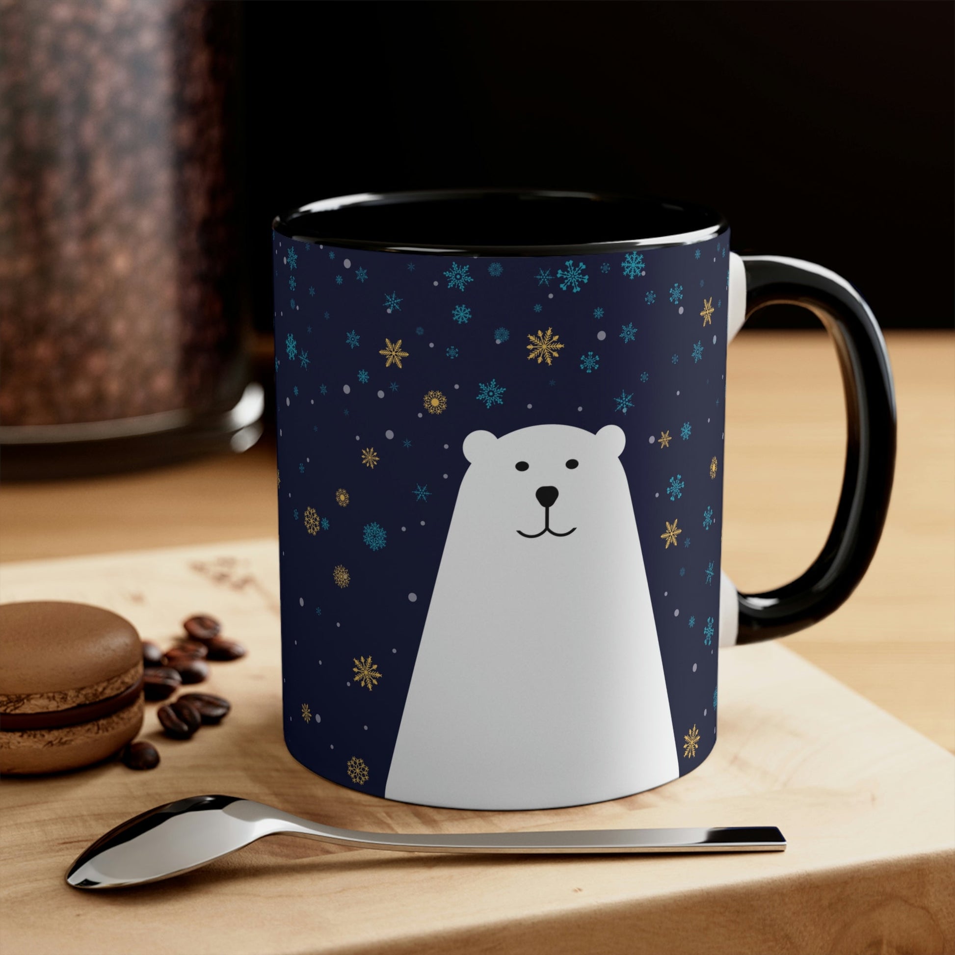 Polar Bear Arctic Art Accent Coffee Mug 11oz Ichaku [Perfect Gifts Selection]