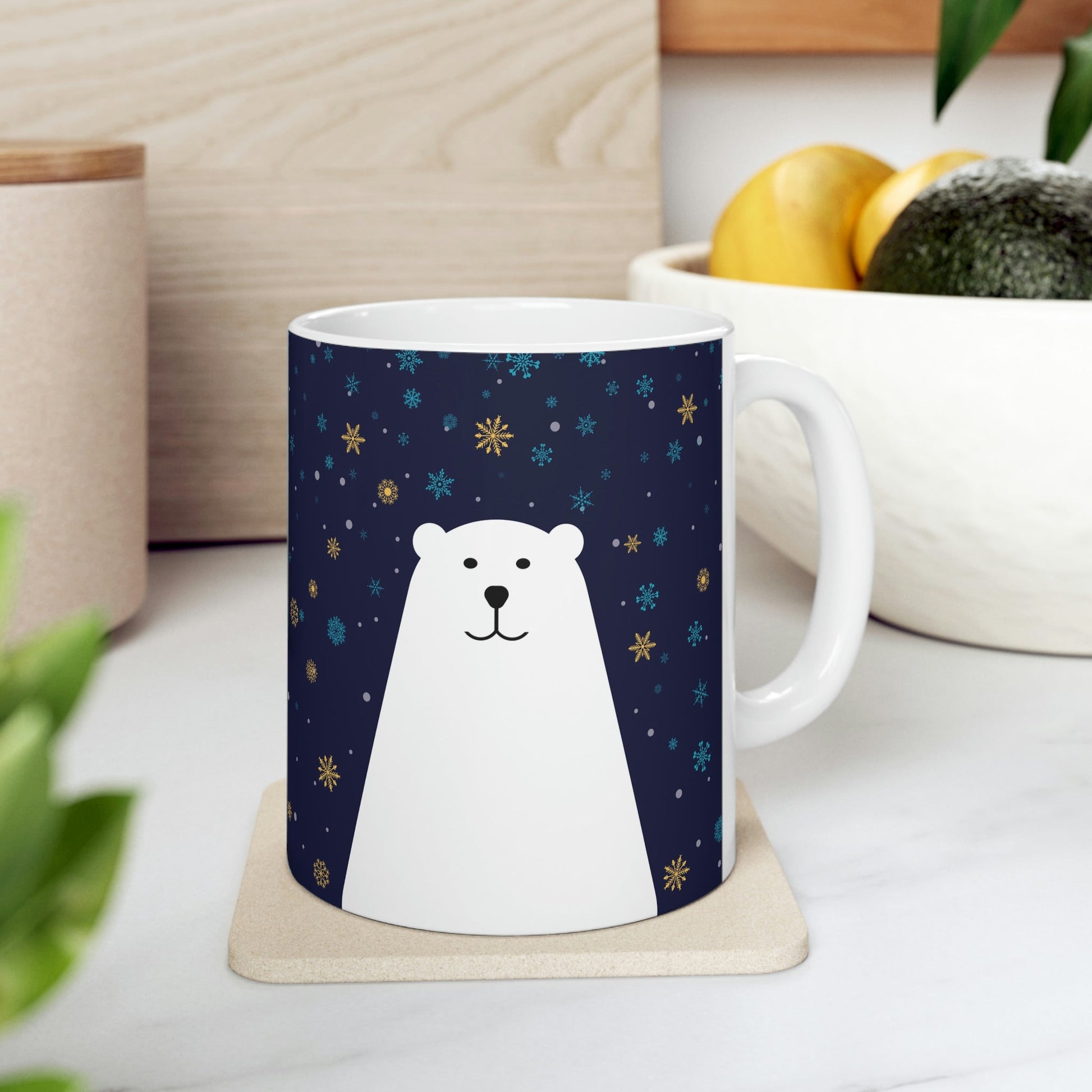 Polar Bear Arctic Art Ceramic Mug 11oz Ichaku [Perfect Gifts Selection]