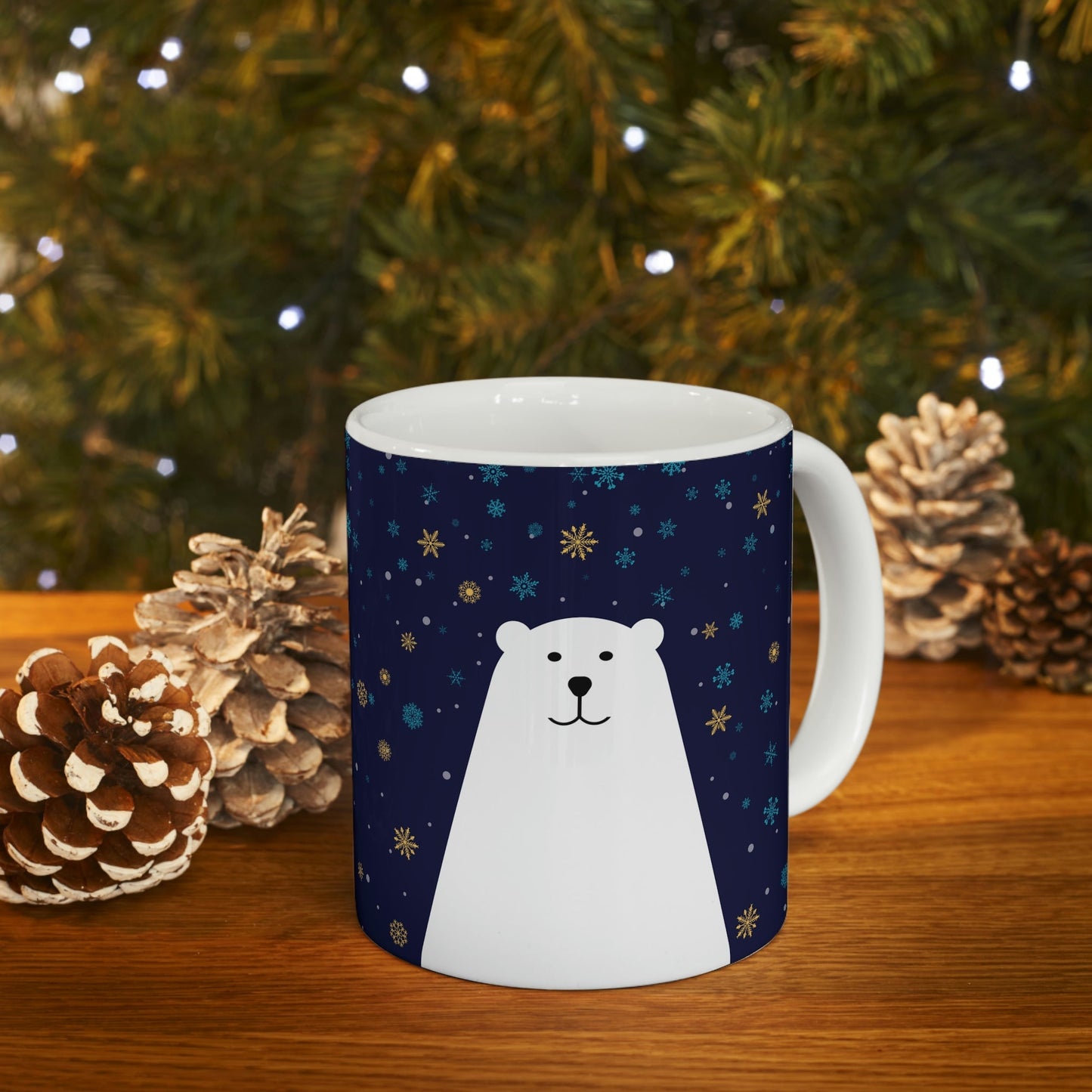 Polar Bear Arctic Art Ceramic Mug 11oz Ichaku [Perfect Gifts Selection]