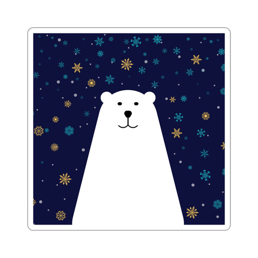 Polar Bear Arctic Art Die-Cut Sticker Ichaku [Perfect Gifts Selection]