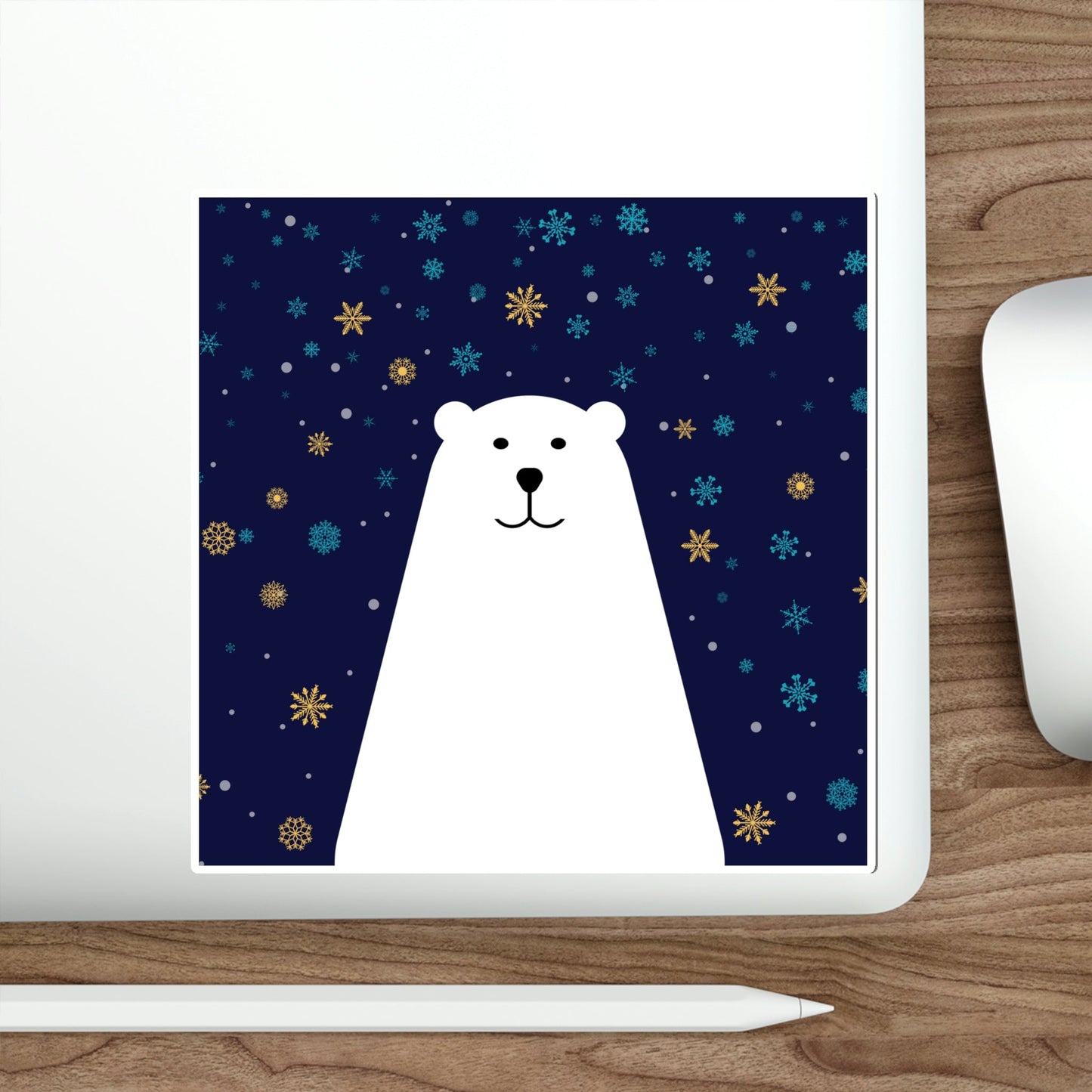 Polar Bear Arctic Art Die-Cut Sticker Ichaku [Perfect Gifts Selection]