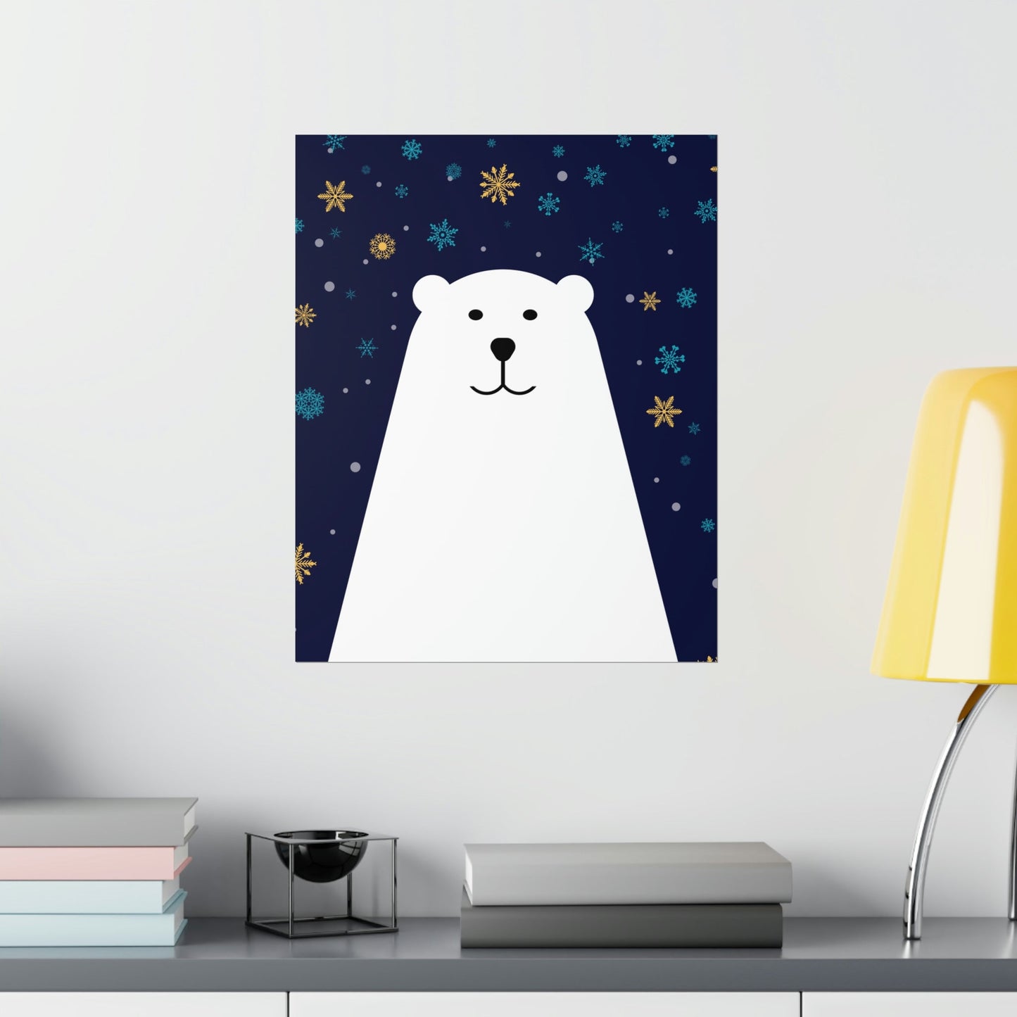 Polar Bear Arctic Art Premium Matte Vertical Posters Ichaku [Perfect Gifts Selection]