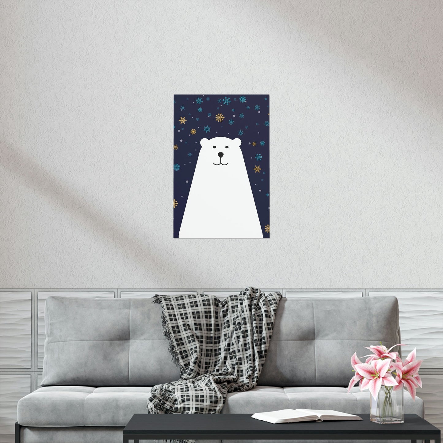 Polar Bear Arctic Art Premium Matte Vertical Posters Ichaku [Perfect Gifts Selection]