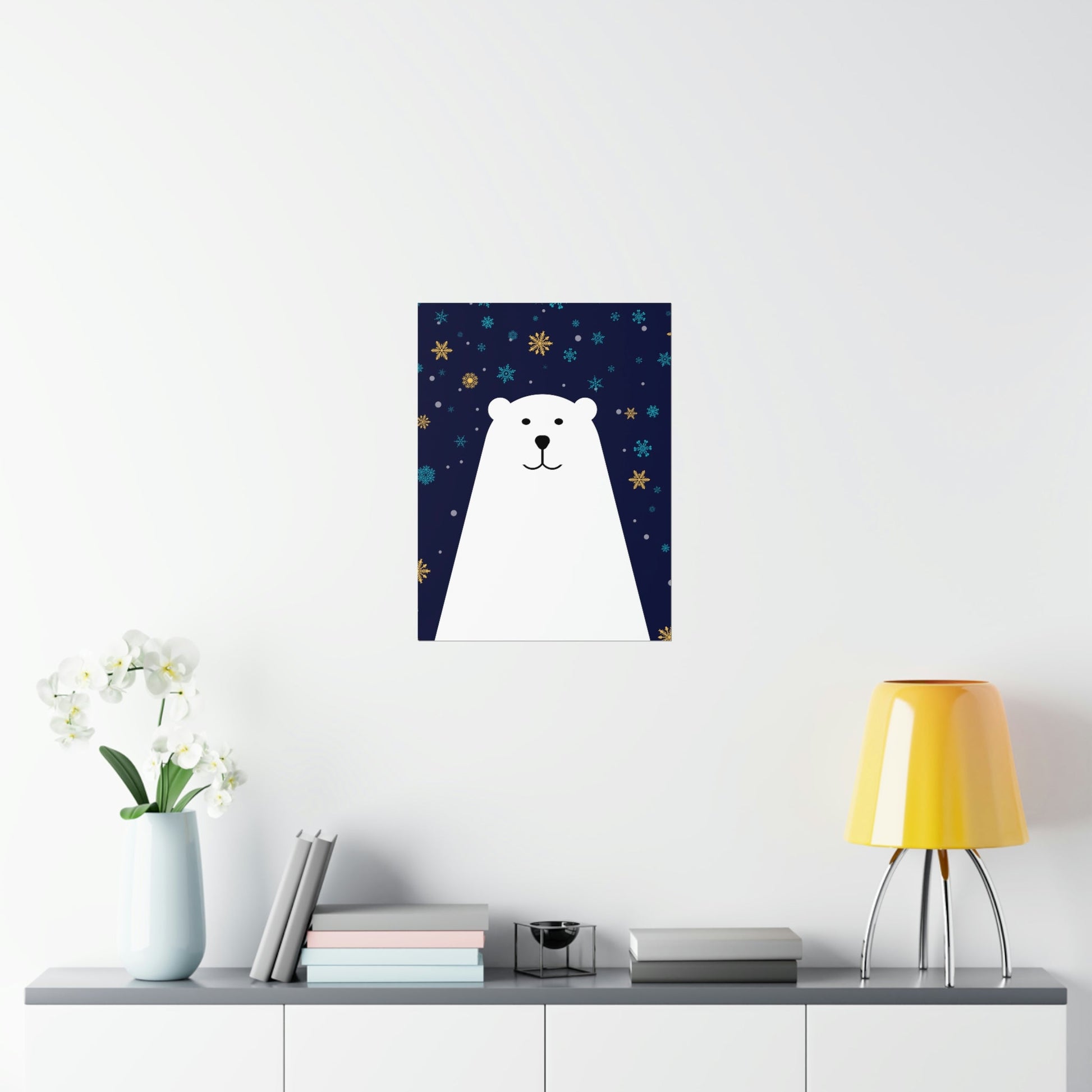 Polar Bear Arctic Art Premium Matte Vertical Posters Ichaku [Perfect Gifts Selection]