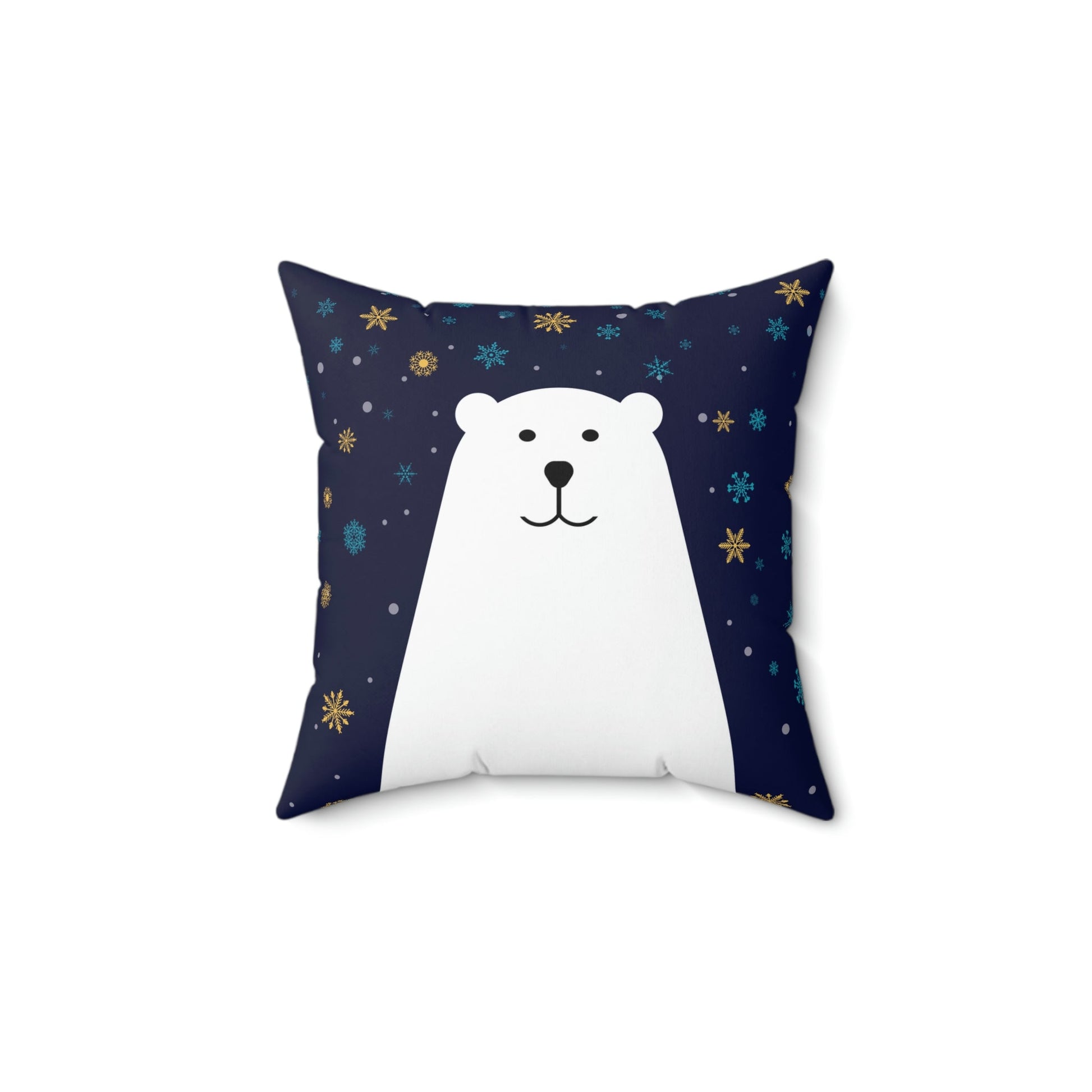 Polar Bear Arctic Art Spun Polyester Square Pillow Ichaku [Perfect Gifts Selection]