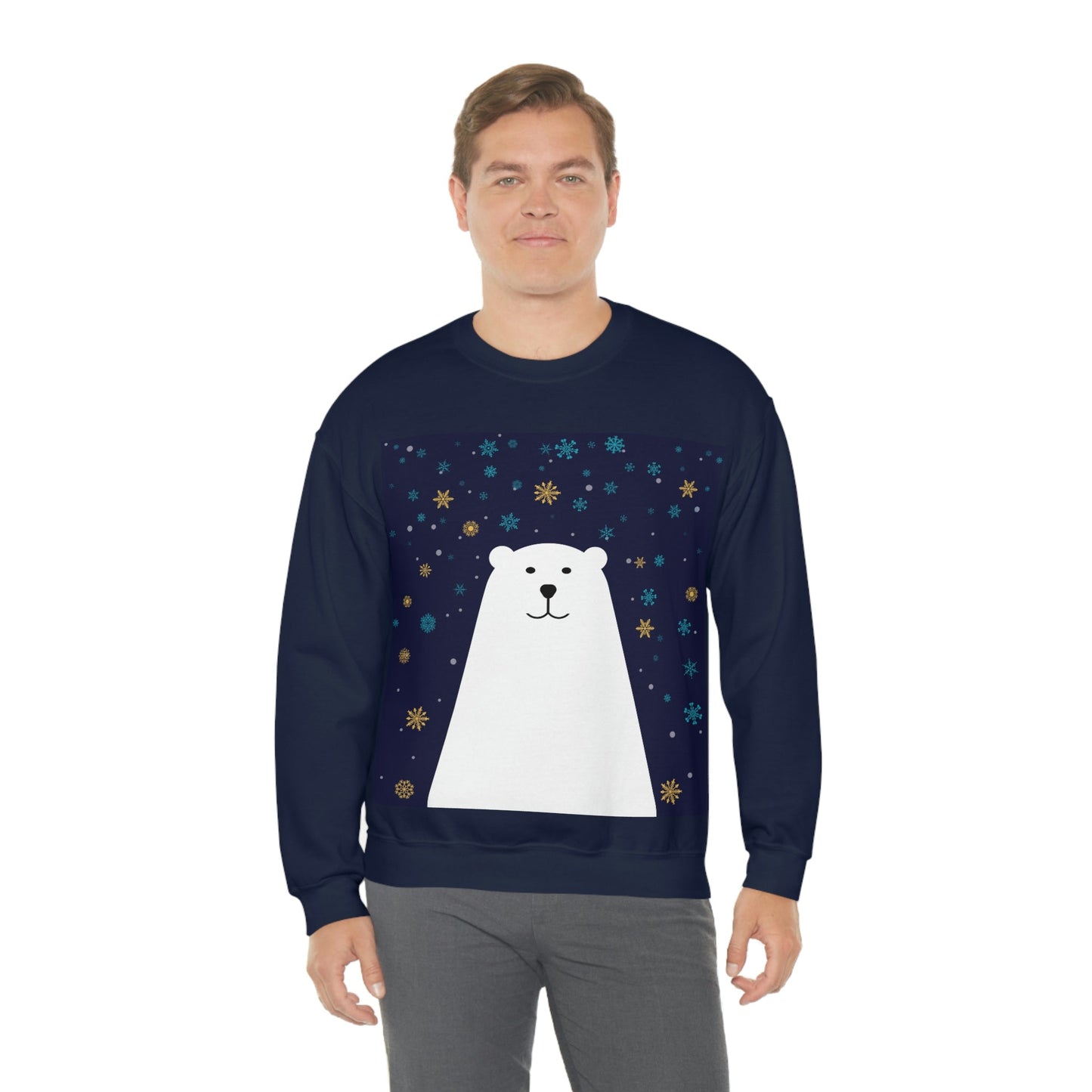 Polar Bear Arctic Art Unisex Heavy Blend™ Crewneck Sweatshirt Ichaku [Perfect Gifts Selection]