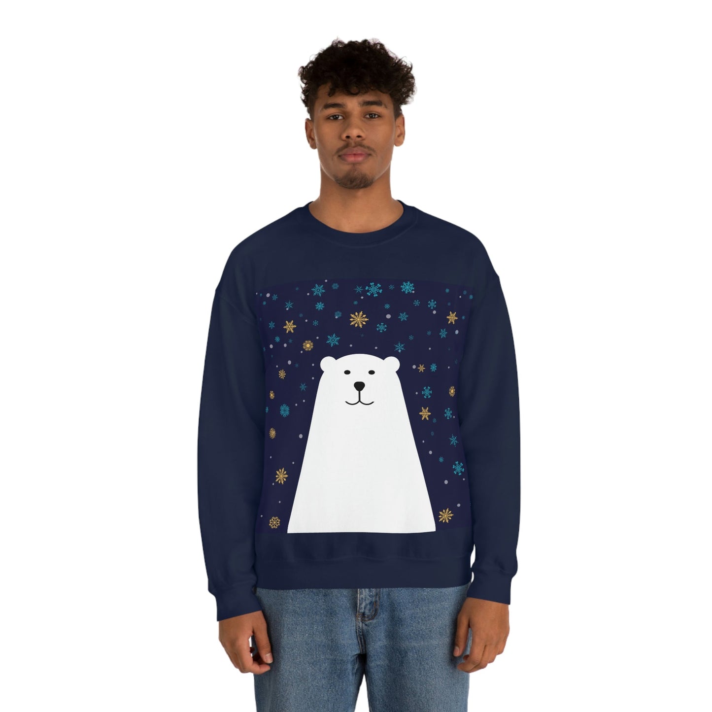 Polar Bear Arctic Art Unisex Heavy Blend™ Crewneck Sweatshirt Ichaku [Perfect Gifts Selection]