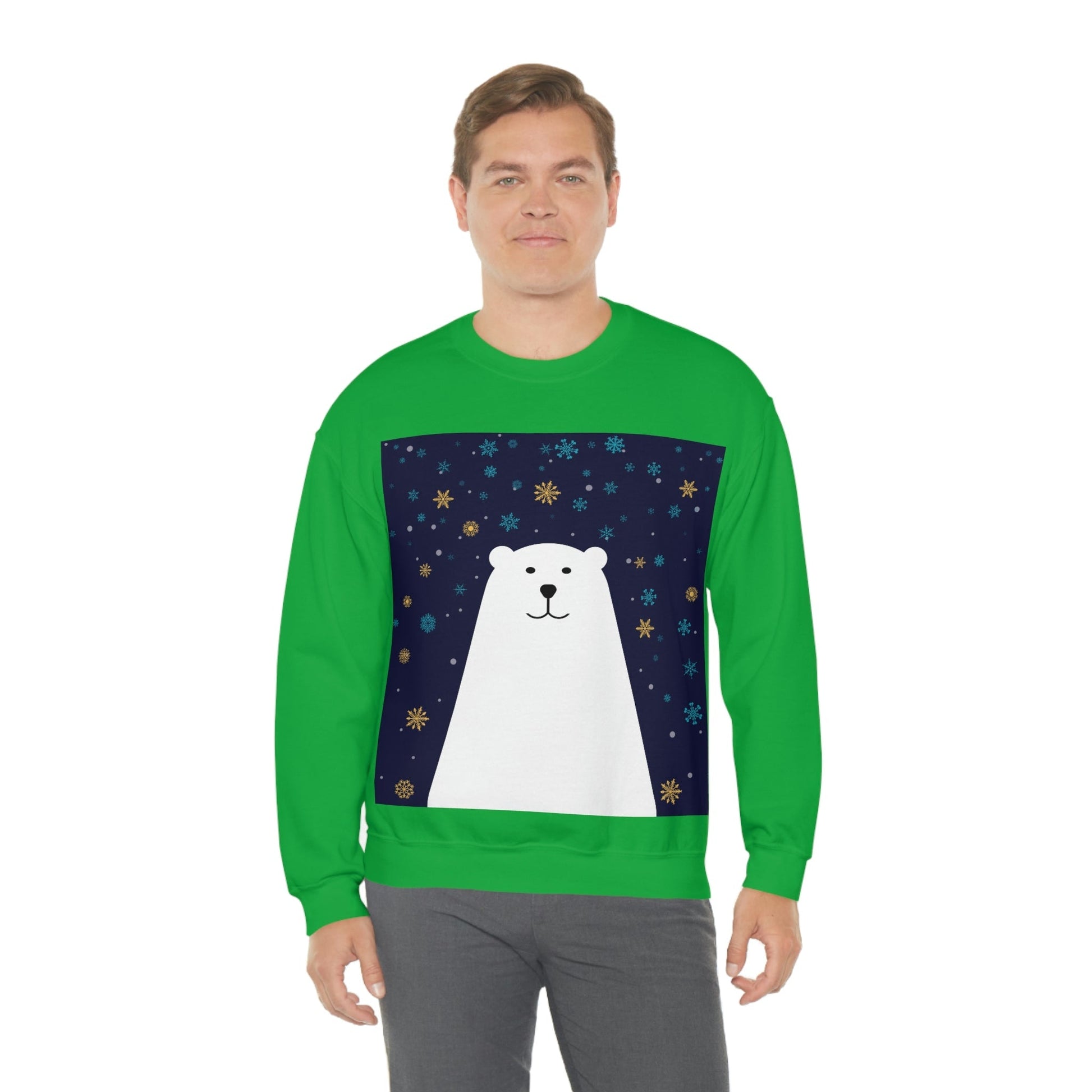 Polar Bear Arctic Art Unisex Heavy Blend™ Crewneck Sweatshirt Ichaku [Perfect Gifts Selection]