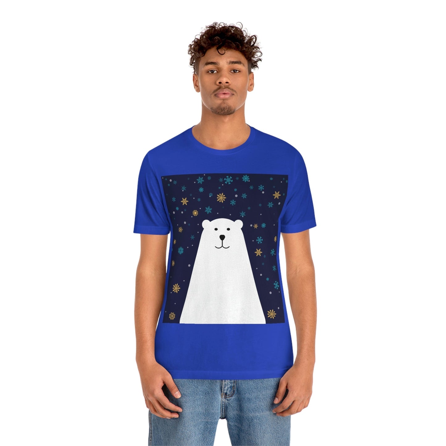 Polar Bear Arctic Art Unisex Jersey Short Sleeve T-Shirt Ichaku [Perfect Gifts Selection]