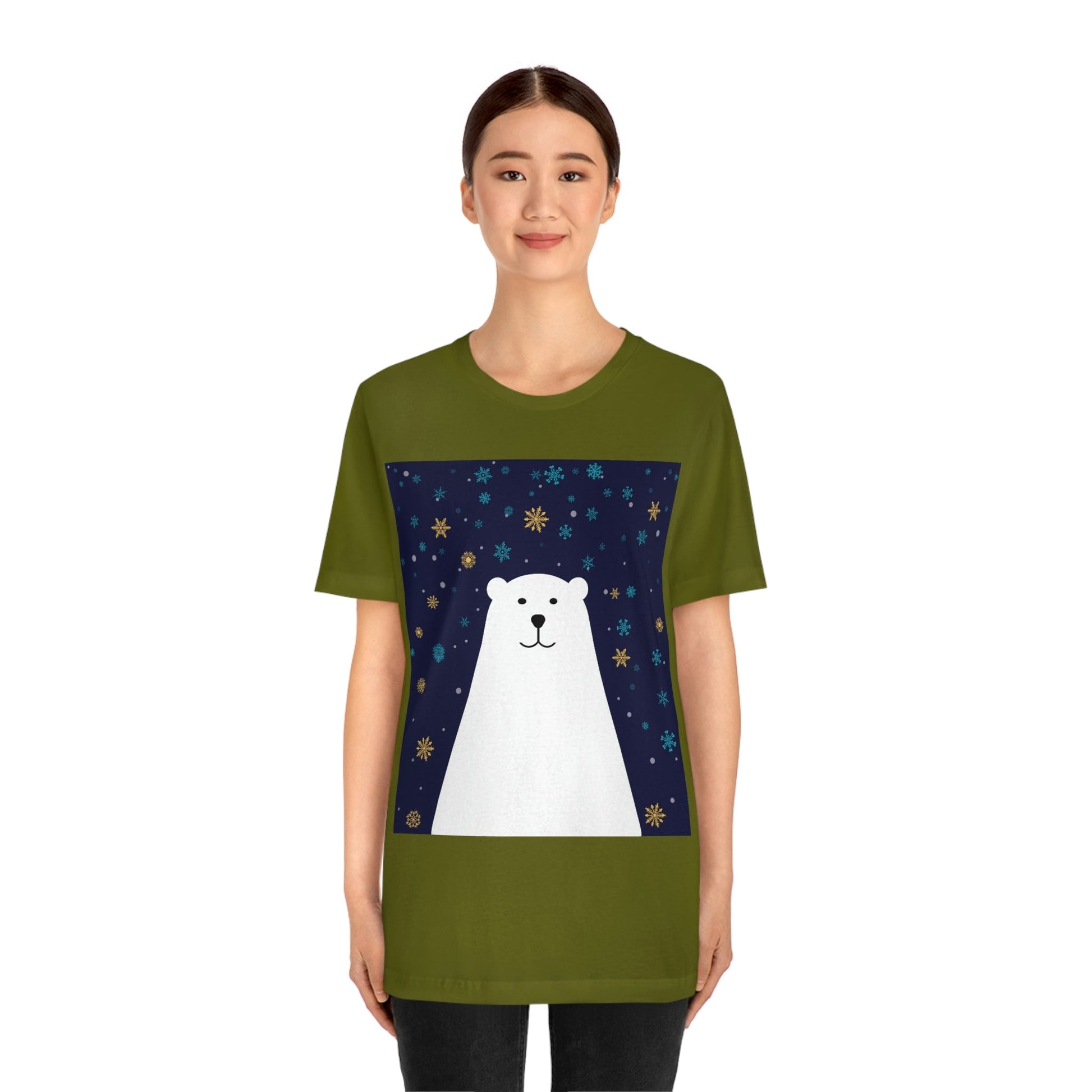 Polar Bear Arctic Art Unisex Jersey Short Sleeve T-Shirt Ichaku [Perfect Gifts Selection]