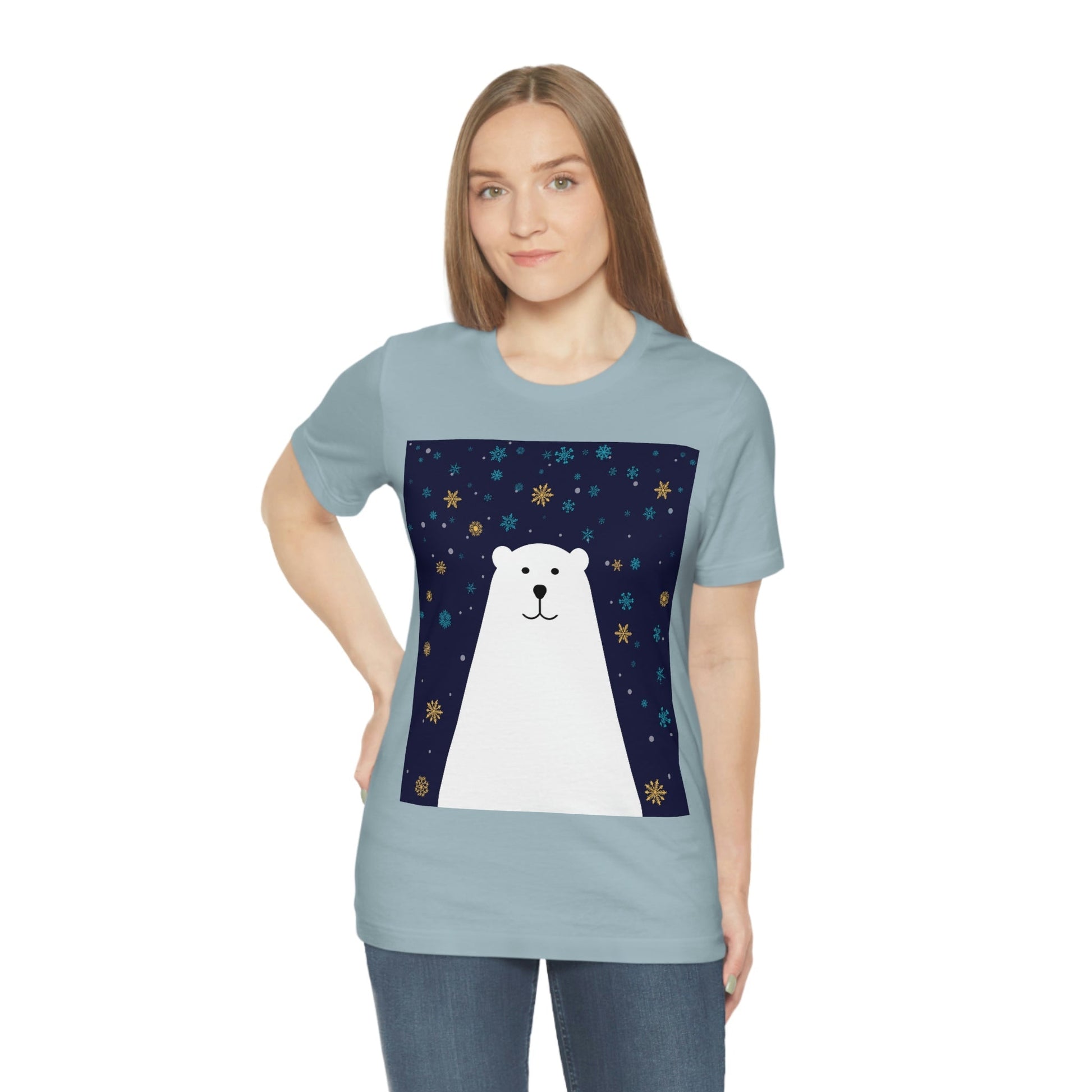 Polar Bear Arctic Art Unisex Jersey Short Sleeve T-Shirt Ichaku [Perfect Gifts Selection]