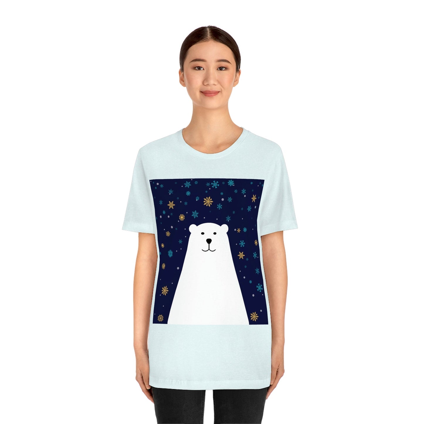 Polar Bear Arctic Art Unisex Jersey Short Sleeve T-Shirt Ichaku [Perfect Gifts Selection]