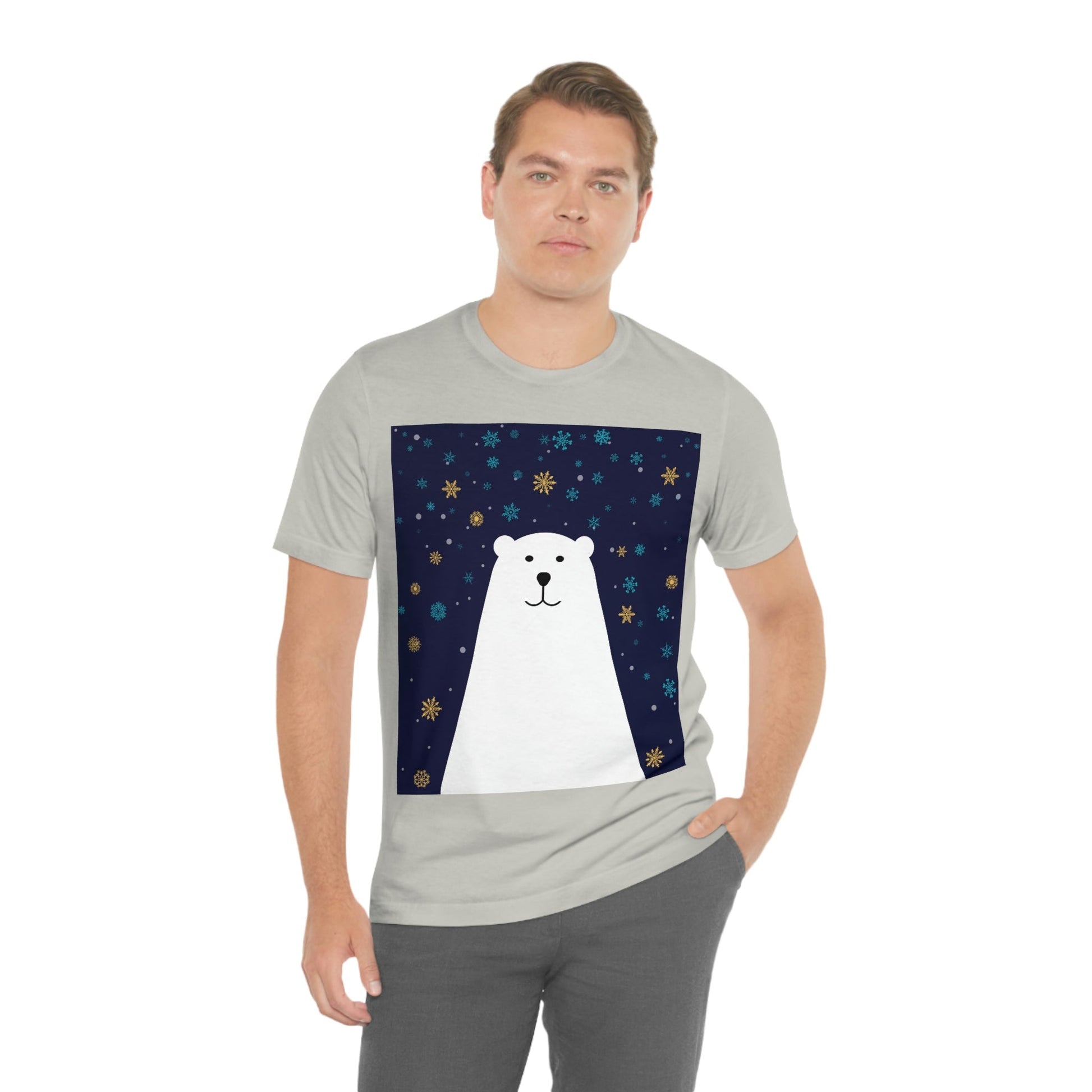 Polar Bear Arctic Art Unisex Jersey Short Sleeve T-Shirt Ichaku [Perfect Gifts Selection]