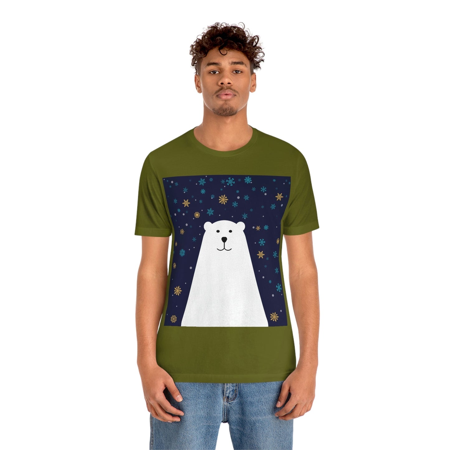 Polar Bear Arctic Art Unisex Jersey Short Sleeve T-Shirt Ichaku [Perfect Gifts Selection]