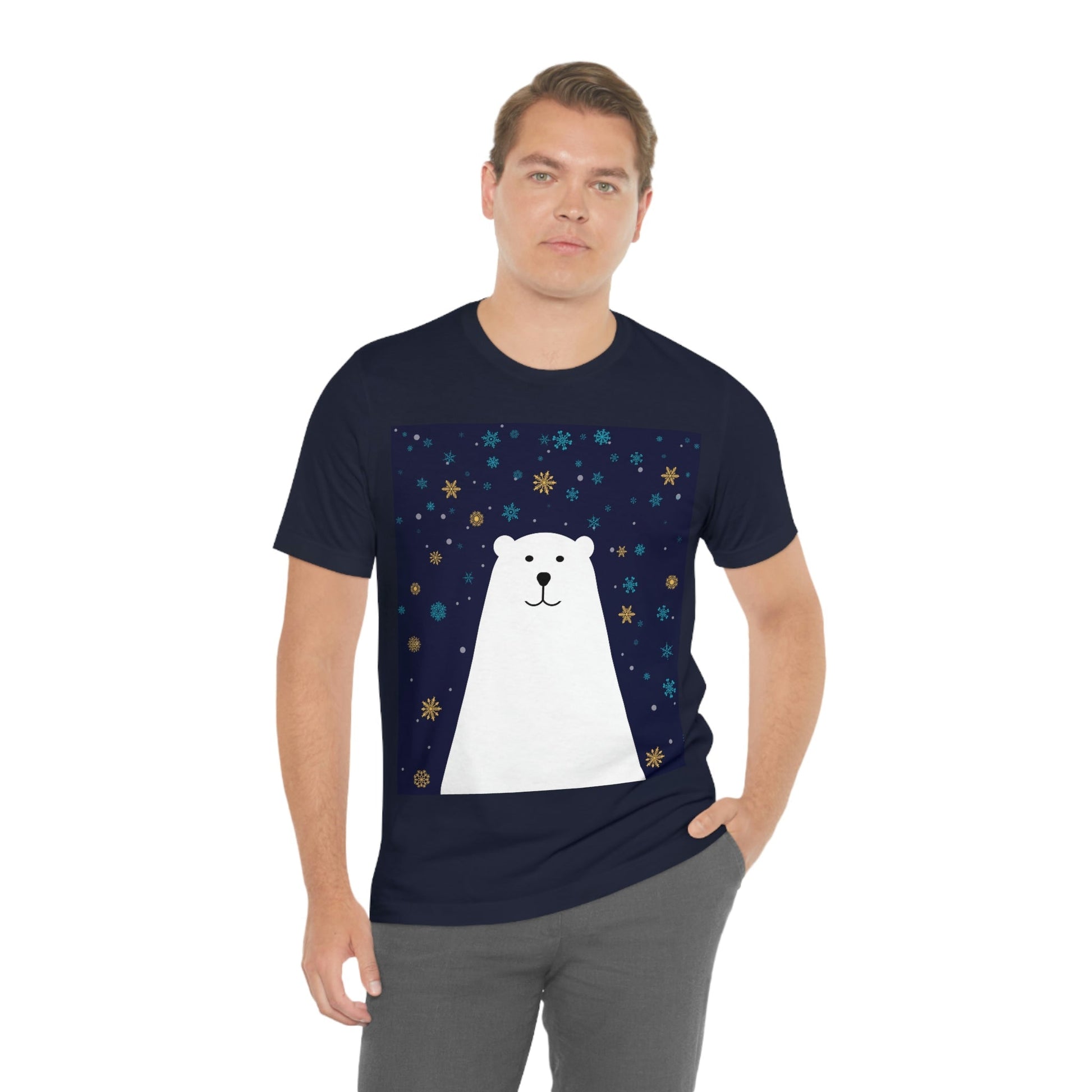 Polar Bear Arctic Art Unisex Jersey Short Sleeve T-Shirt Ichaku [Perfect Gifts Selection]