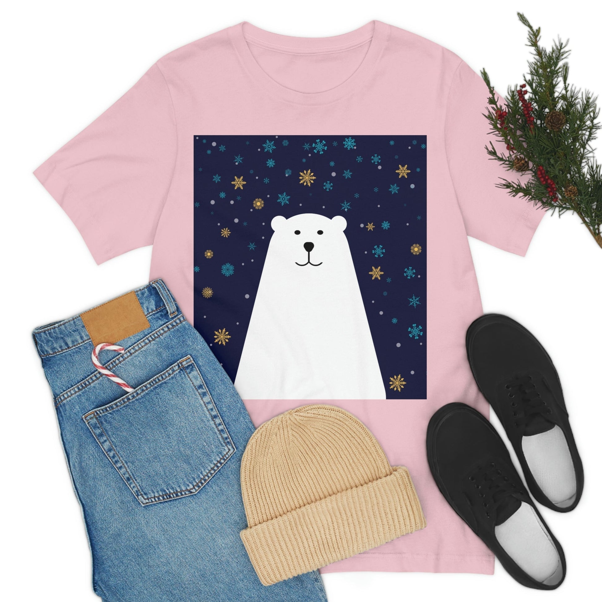 Polar Bear Arctic Art Unisex Jersey Short Sleeve T-Shirt Ichaku [Perfect Gifts Selection]